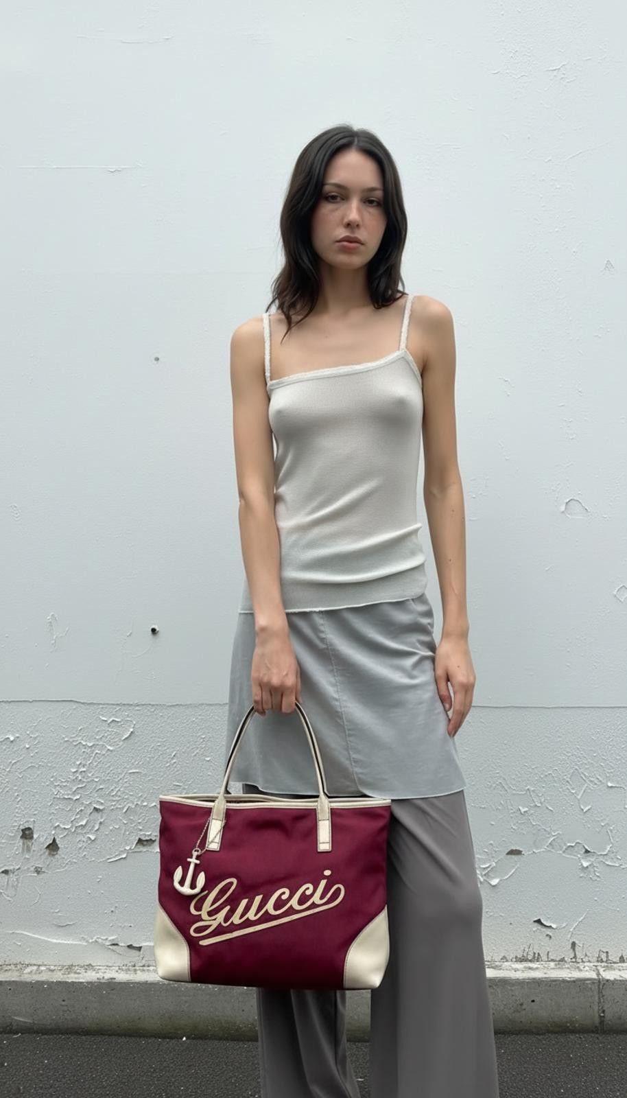 Gucci Gucci - Burgundy and Cream Tote Bag Size ONE SIZE - 2 Thumbnail