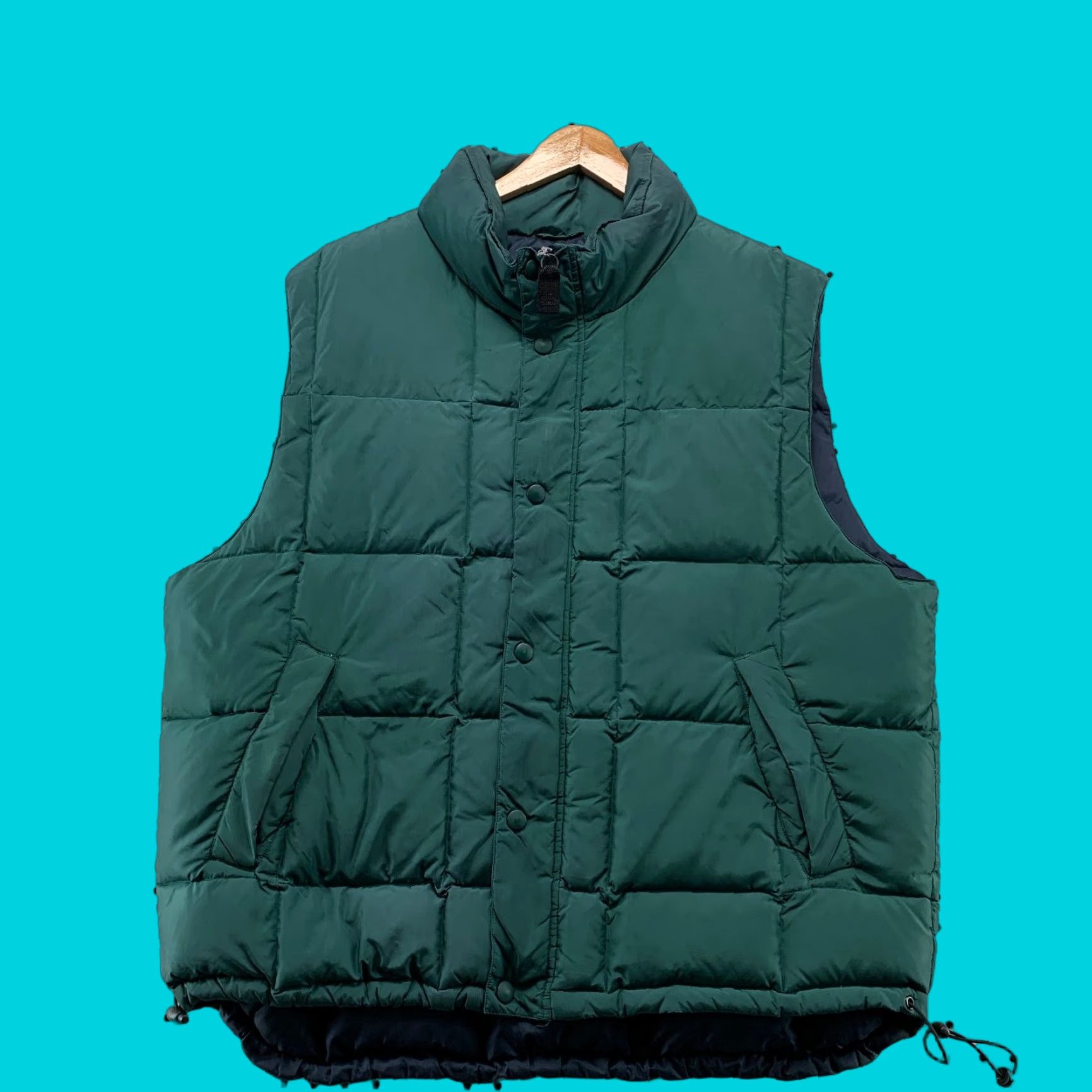 Vintage VINTAGE Outdoor exchange Vest Puffer Down Green XLT Tall Men Nylon Softshell Shell Outdoor Size US XL / EU 56 / 4 - 1 Thumbnail