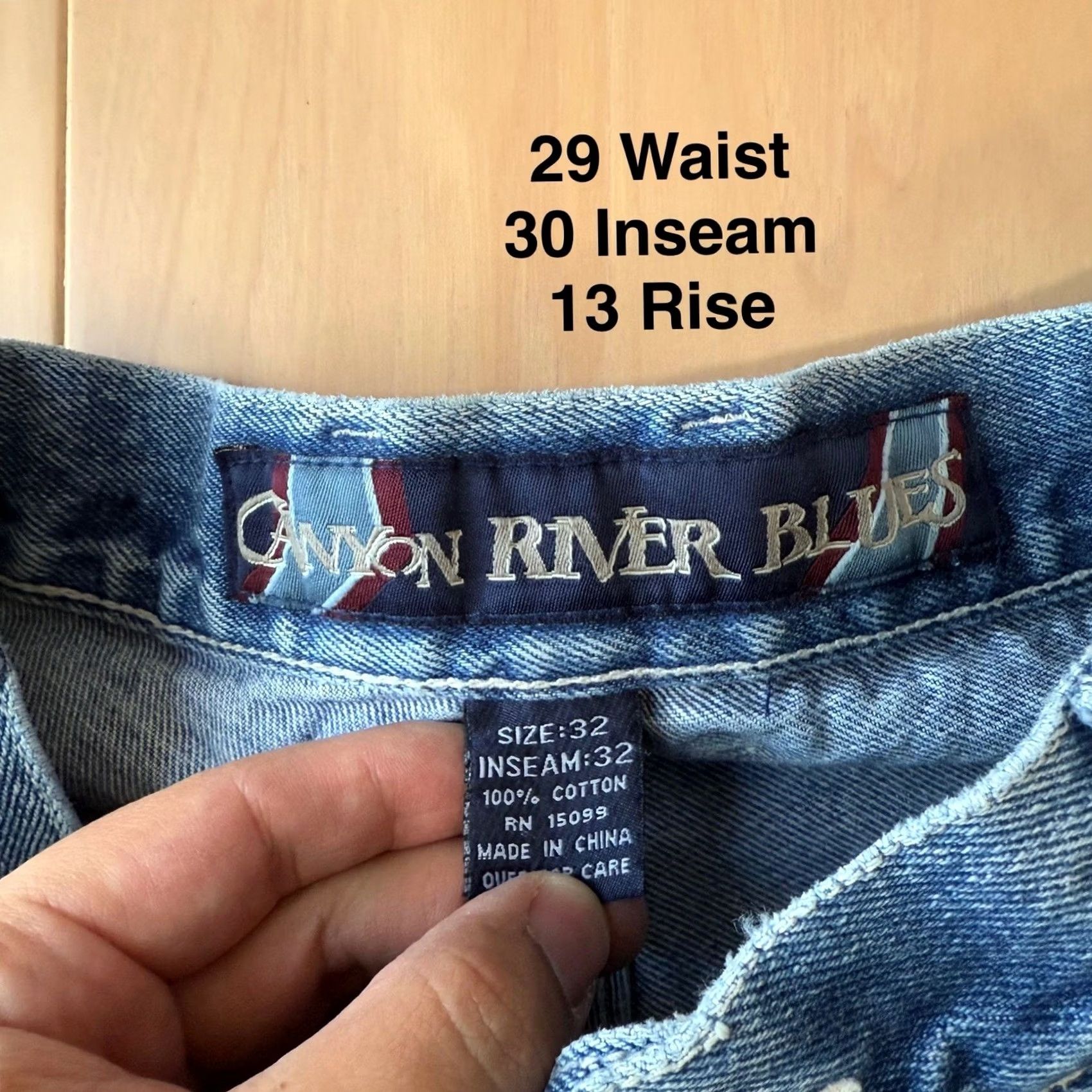 Vintage VINTAGE Canyon River Blues Jeans 29 Blue 90s Baggy Denim Streetwear Skater NYC Mens Jeans Size US 29 - 5 Thumbnail