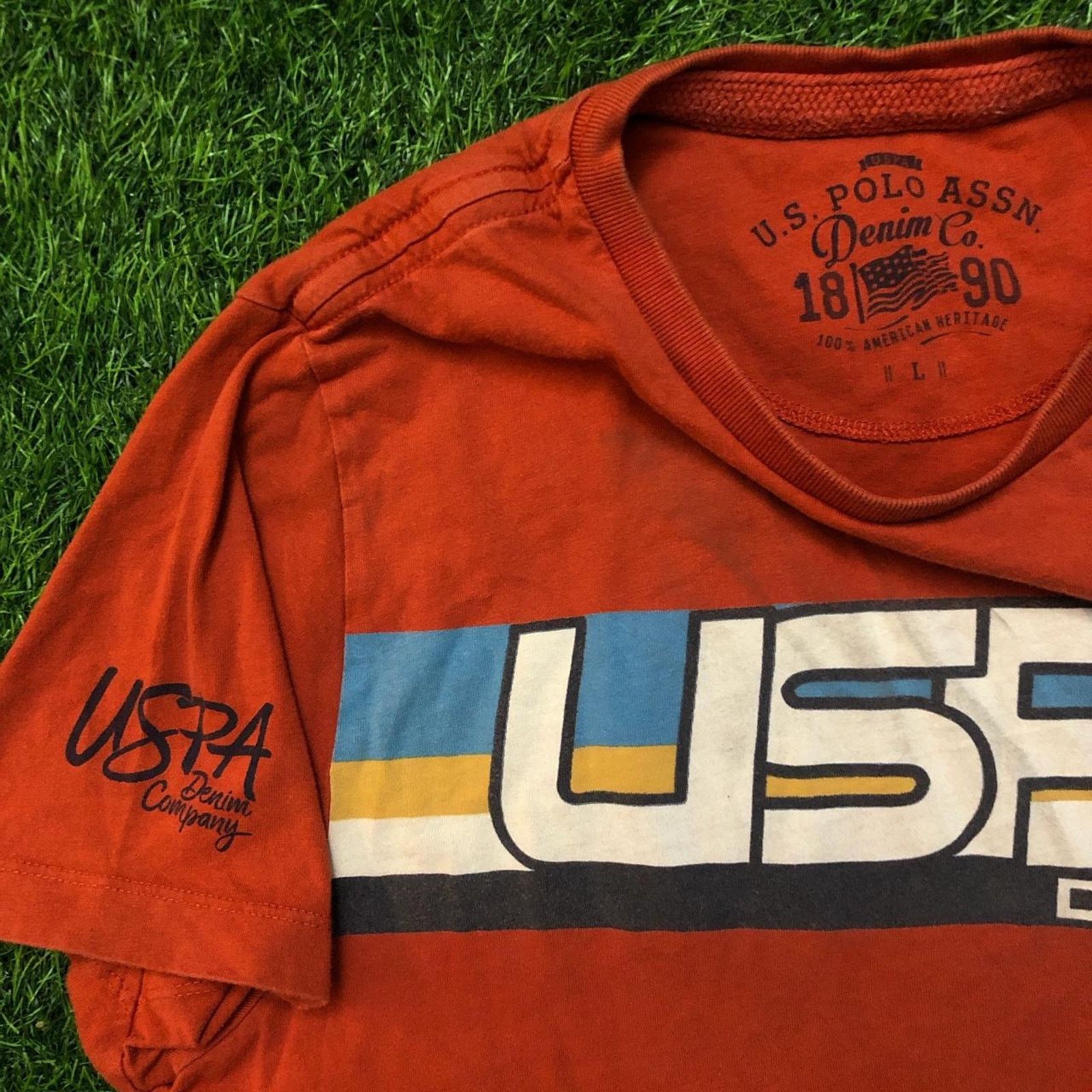 U.S. Polo Assn. Burnt Orange US Polo Assn. Denim Company Graphic Tee Size US L / EU 52-54 / 3 - 2 Thumbnail