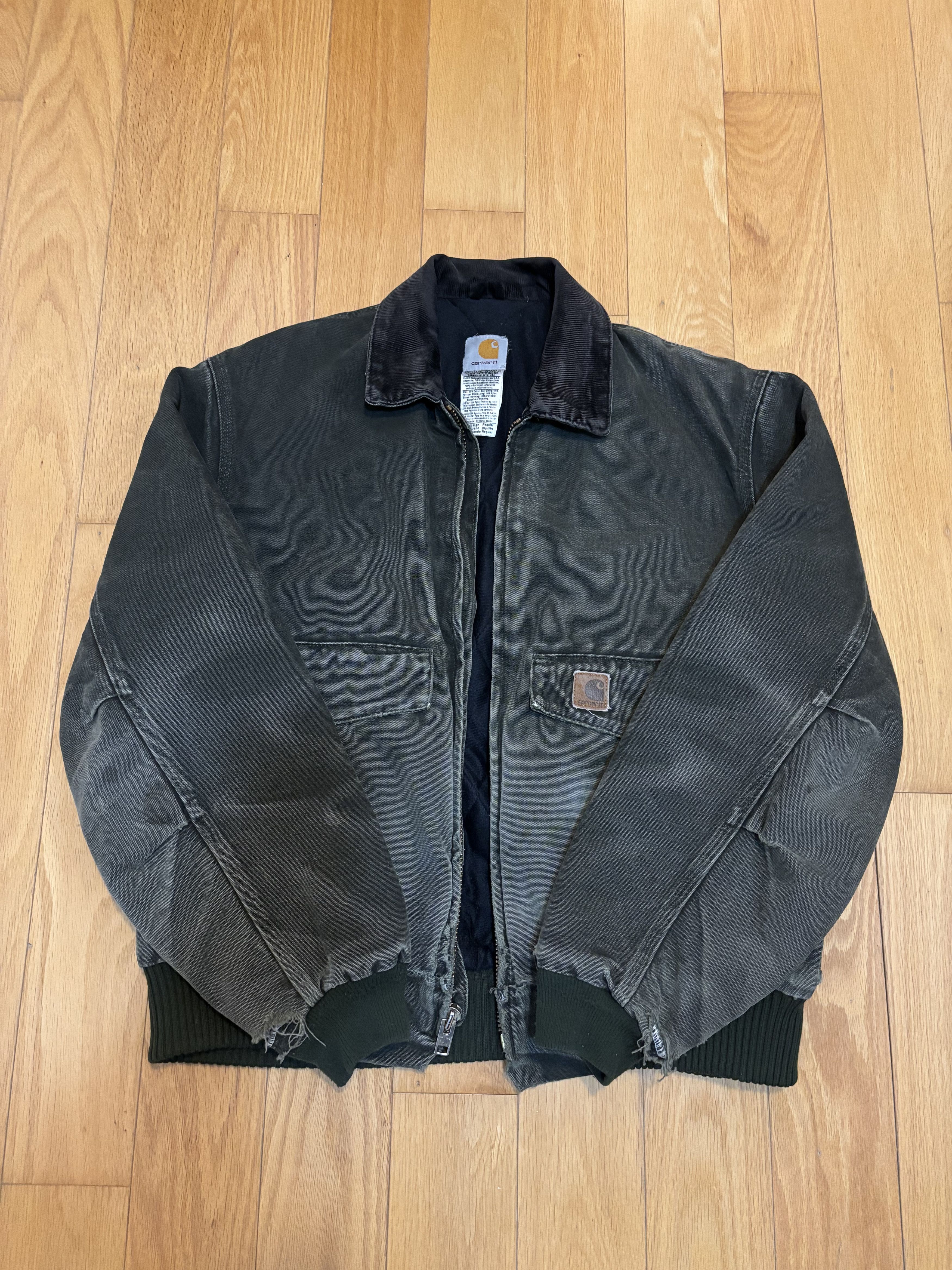 Vintage Carhartt Sandstone Bomber J165 MOS L