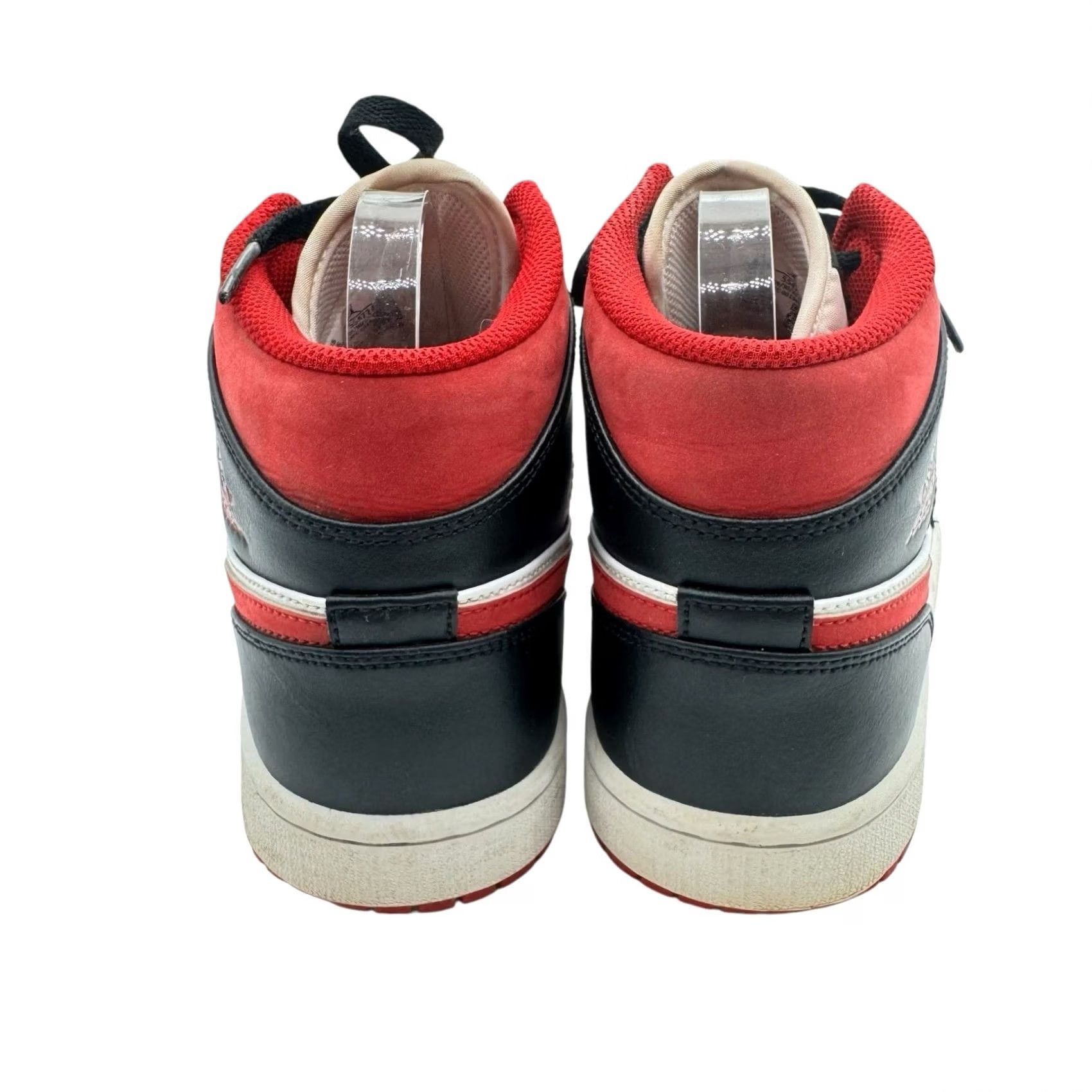 Jordan Brand Air Jordan 1 Mid Black Gym Red Size 8.5 Men’s Shoe Leather 2020 Jordan Sneaker Athletic Mens Repaired Top Lace Up Small Repair Size US 9 / EU 42 - 4 Thumbnail
