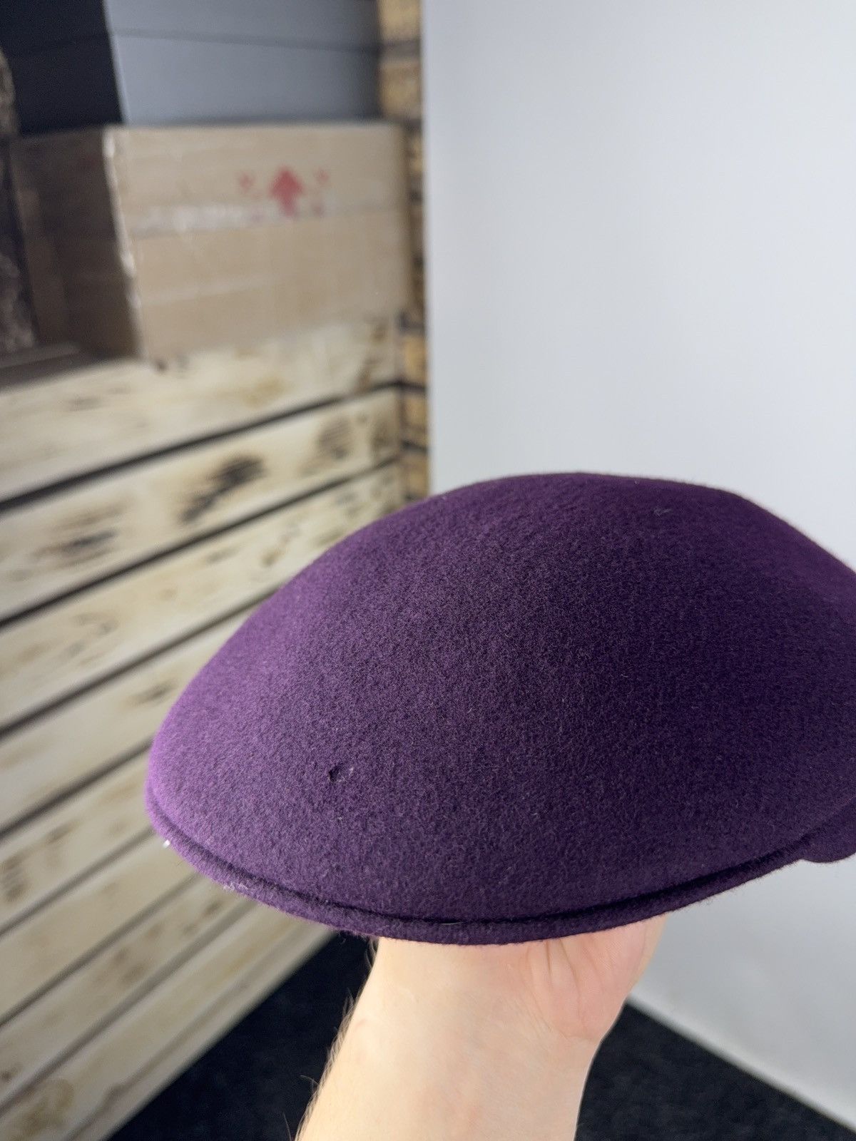 Daniele Alessandrini × Designer Daniele Alessandrini Purple Wool Beret Made in Italy Size 56 Size ONE SIZE - 2 Thumbnail