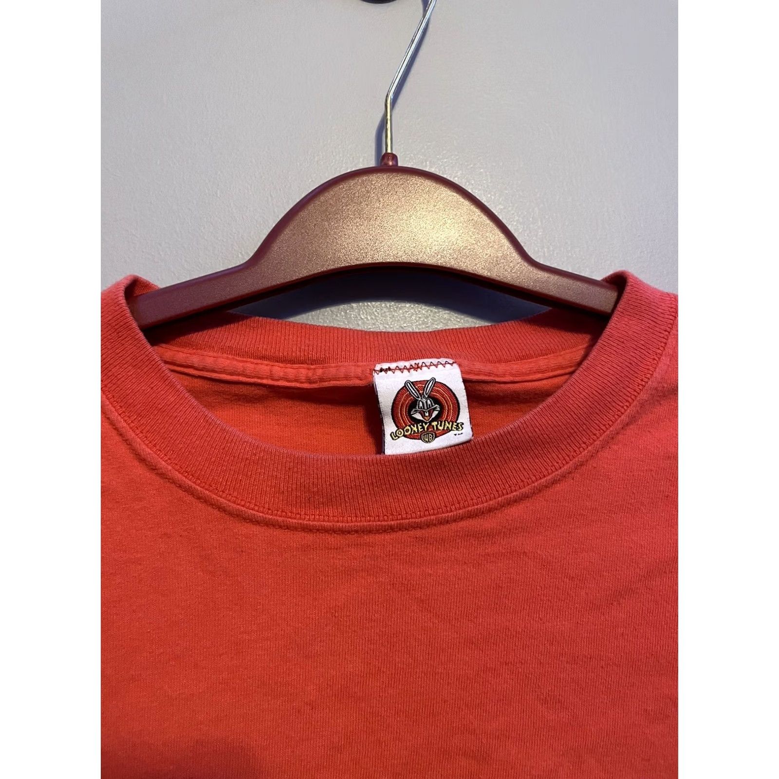 Vintage VINTAGE Warner Bros Looney Tunes Tweety Bird Shirt Orange Men’s 2XL Crew Neck Short Sleeve Embroidered Cotton Knit Tee Shirt Mens Size US XXL / EU 58 / 5 - 4 Thumbnail