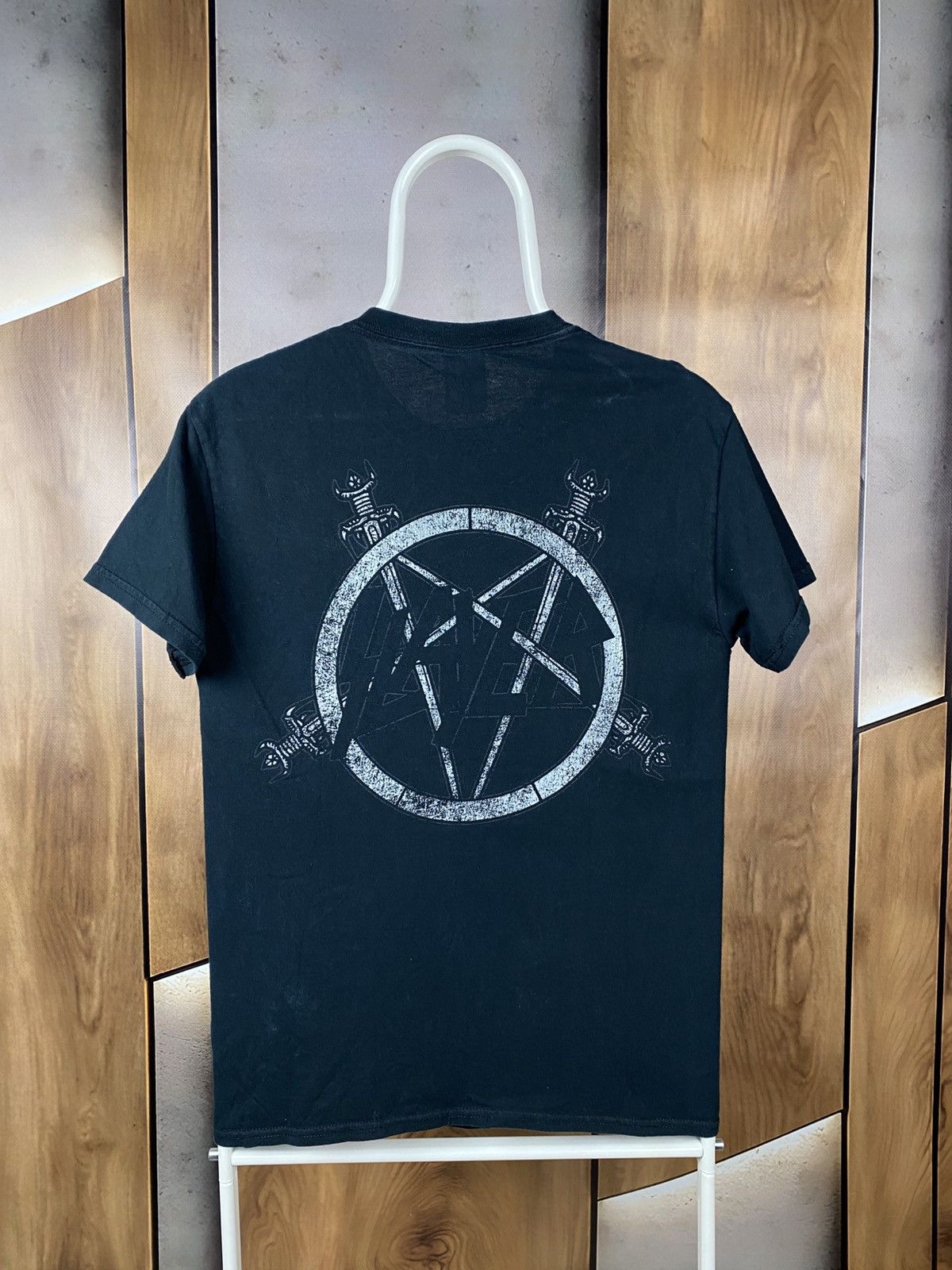 Band Tees 🎸Vintage 00s T-Shirt Slayer Silver Eagle Overprint Rock Tee🎸 Size US S / EU 44-46 / 1 - 2 Thumbnail