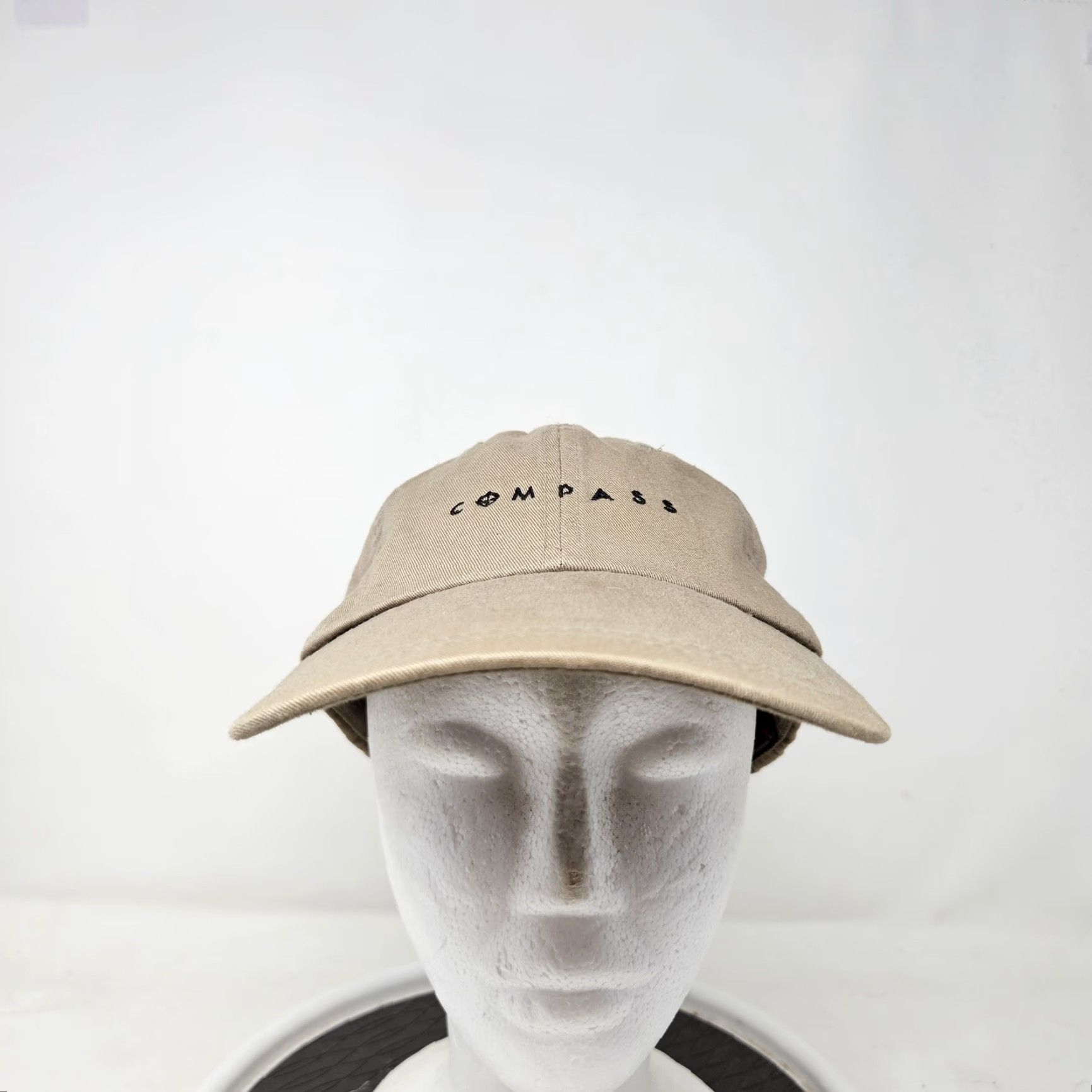 Jeep VINTAGE Jeep Compass Hat Cap Strap Back One Size Khaki Magic Headwear Mens Cotton Size ONE SIZE - 2 Thumbnail