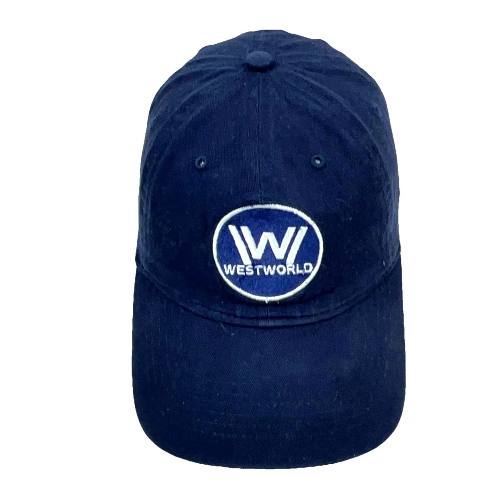 Vintage West World HBO TV Show Promo Hat Cap Strap Back Blue White Baseball Plain Dad Size ONE SIZE - 4 Thumbnail