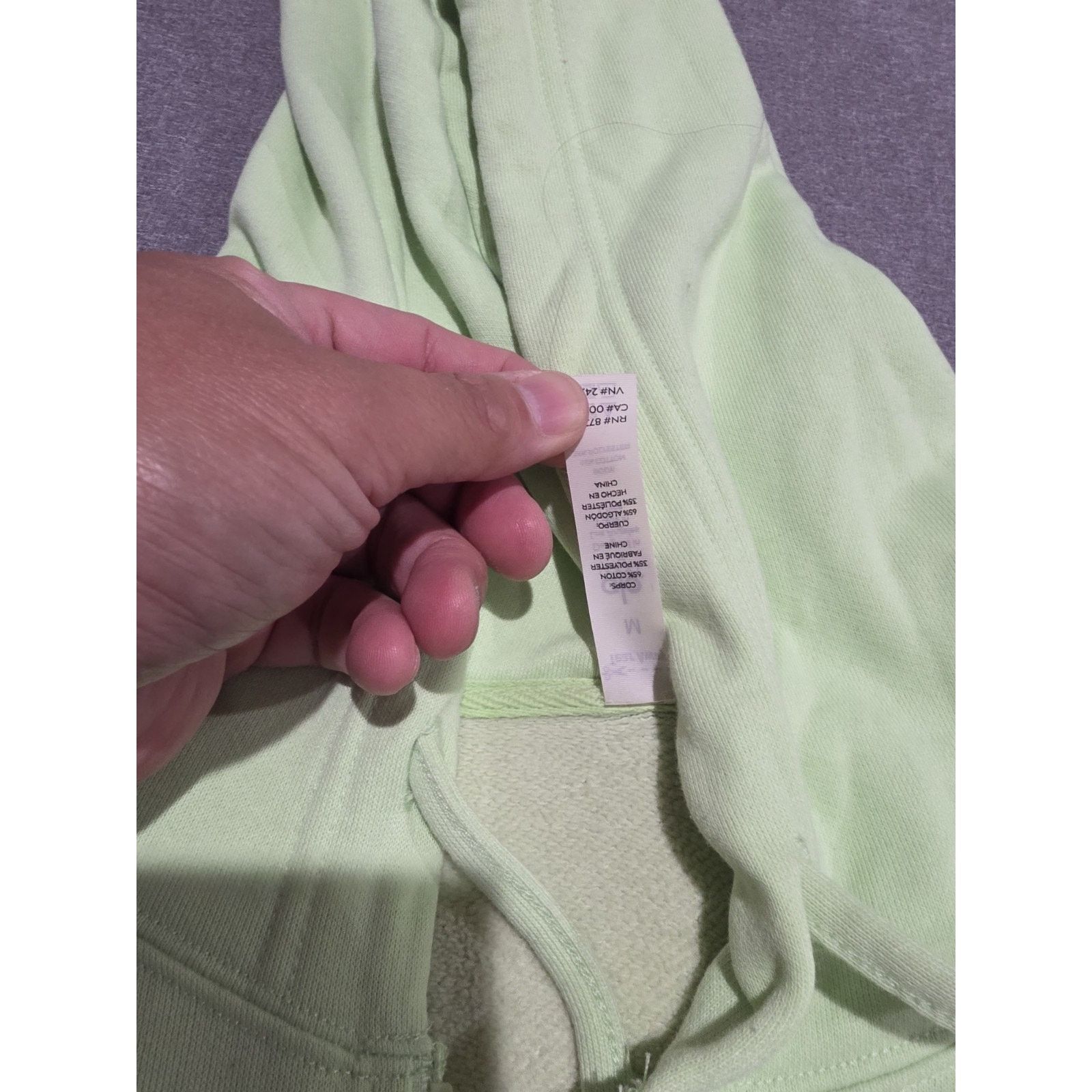 Alo Yoga Peak Cutout Crop Hoodie Sweatshirt Medium Green
