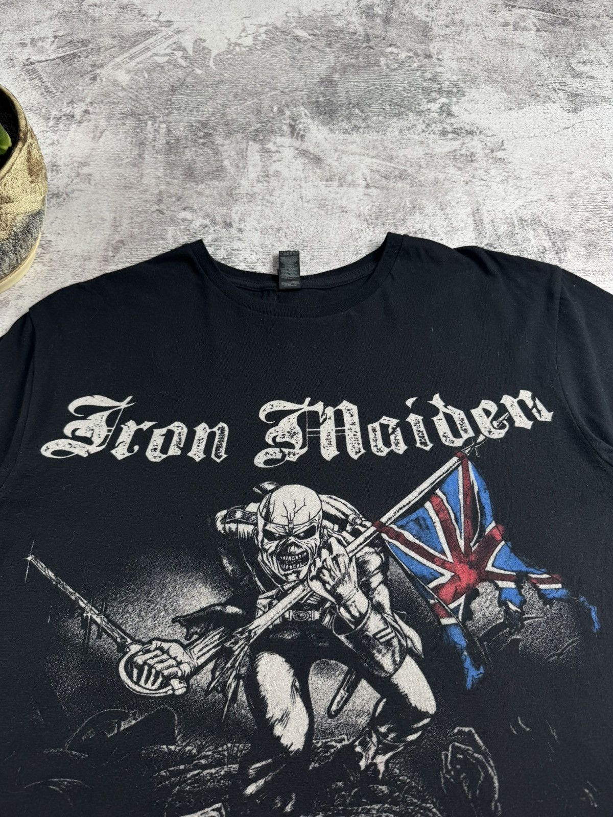 Iron Maiden Iron Maiden 2011 The Trooper Rock Tour Rap Faded Merch Devil Band T Shirt Jersey Size US L / EU 52-54 / 3 - 6 Thumbnail