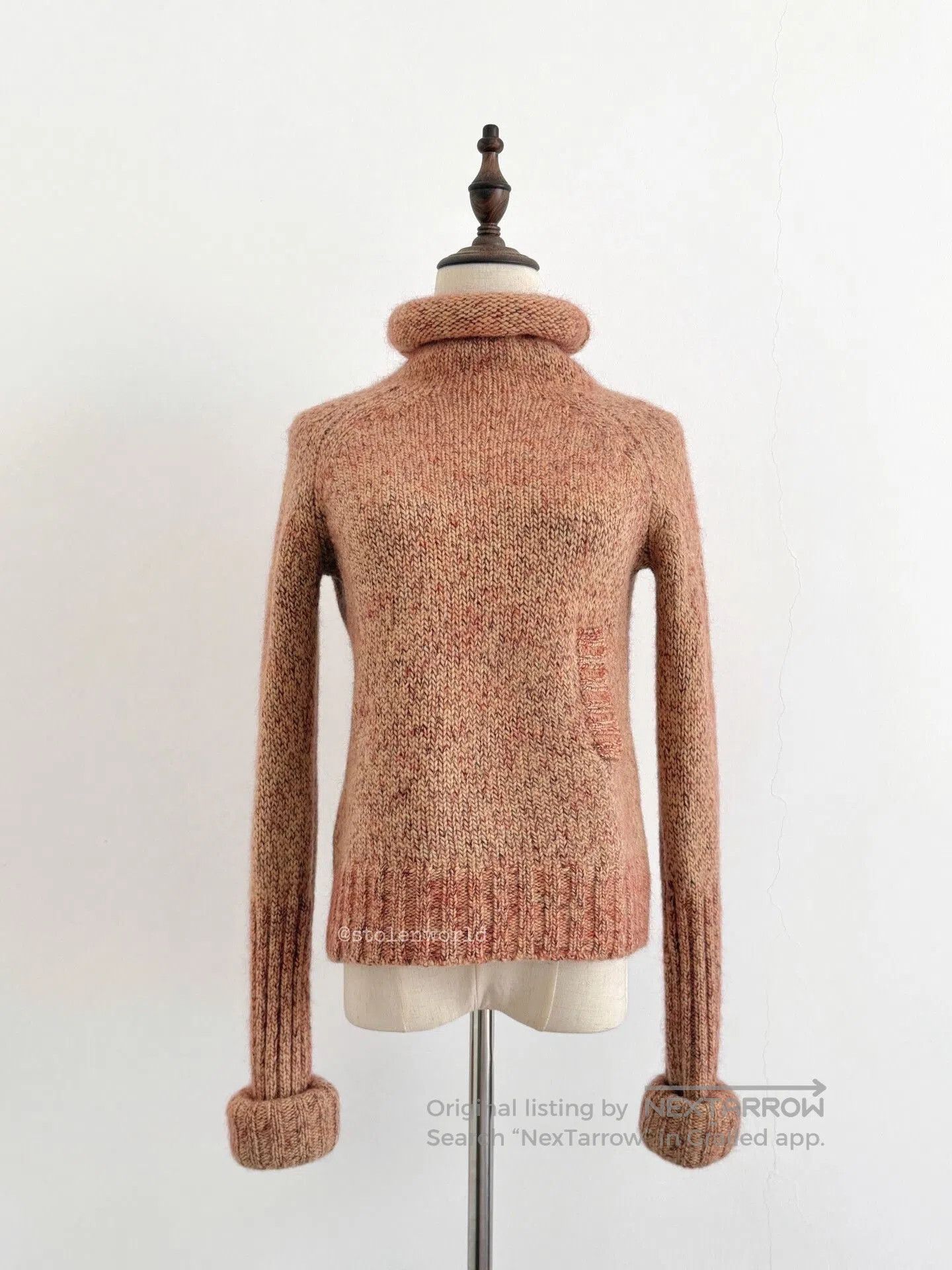 Y's pink knit turtleneck sweater with pocket. Size S / US 4 / IT 40 - 4 Thumbnail
