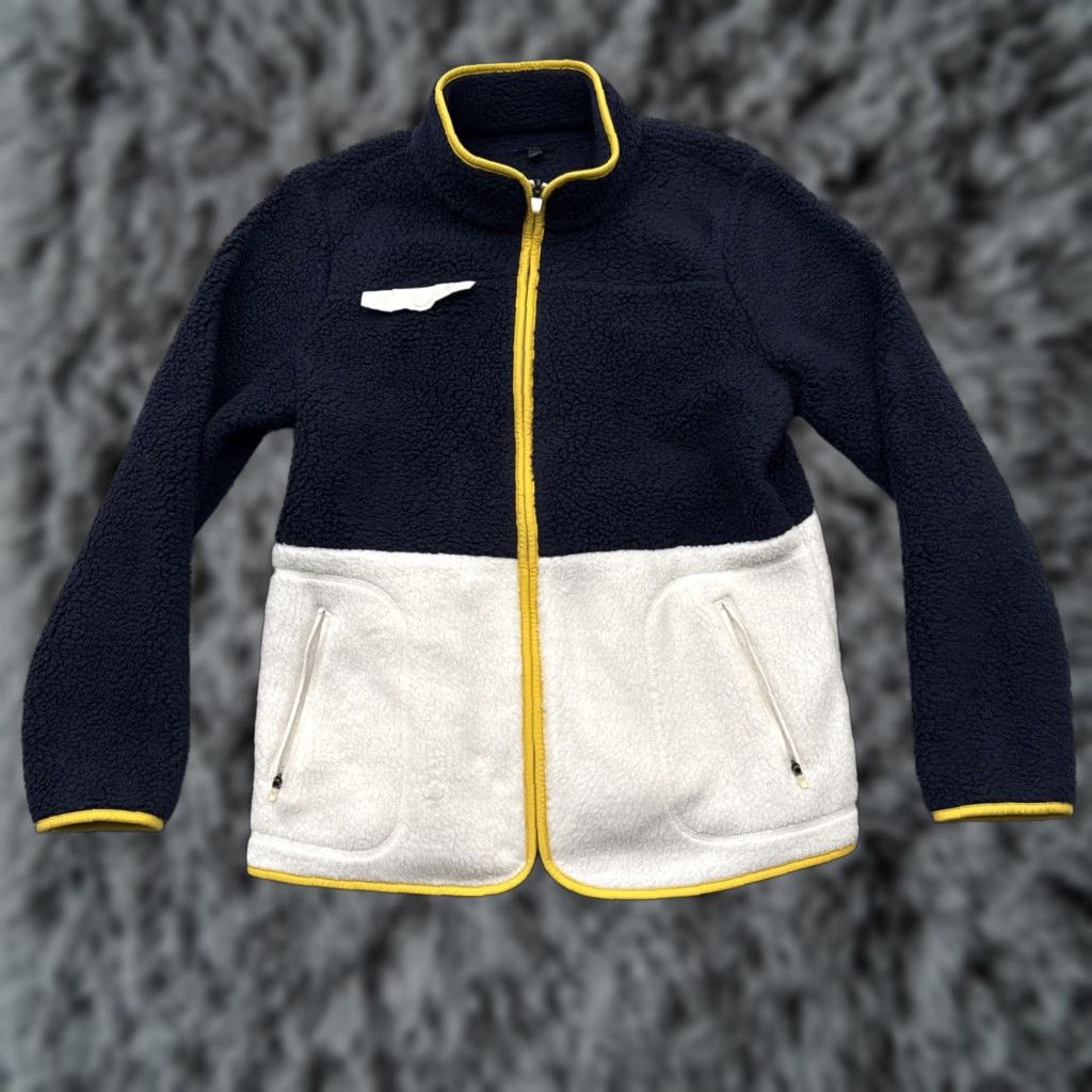 Talbots Talbots Fleece Jacket Womens Large Preppy Colorblock Minimalist Cozy Full Zip Pockets Multicolor 100% Polyester Regular Fit Modern Outdoor Casual Size L / US 10 / IT 46 - 1 Thumbnail