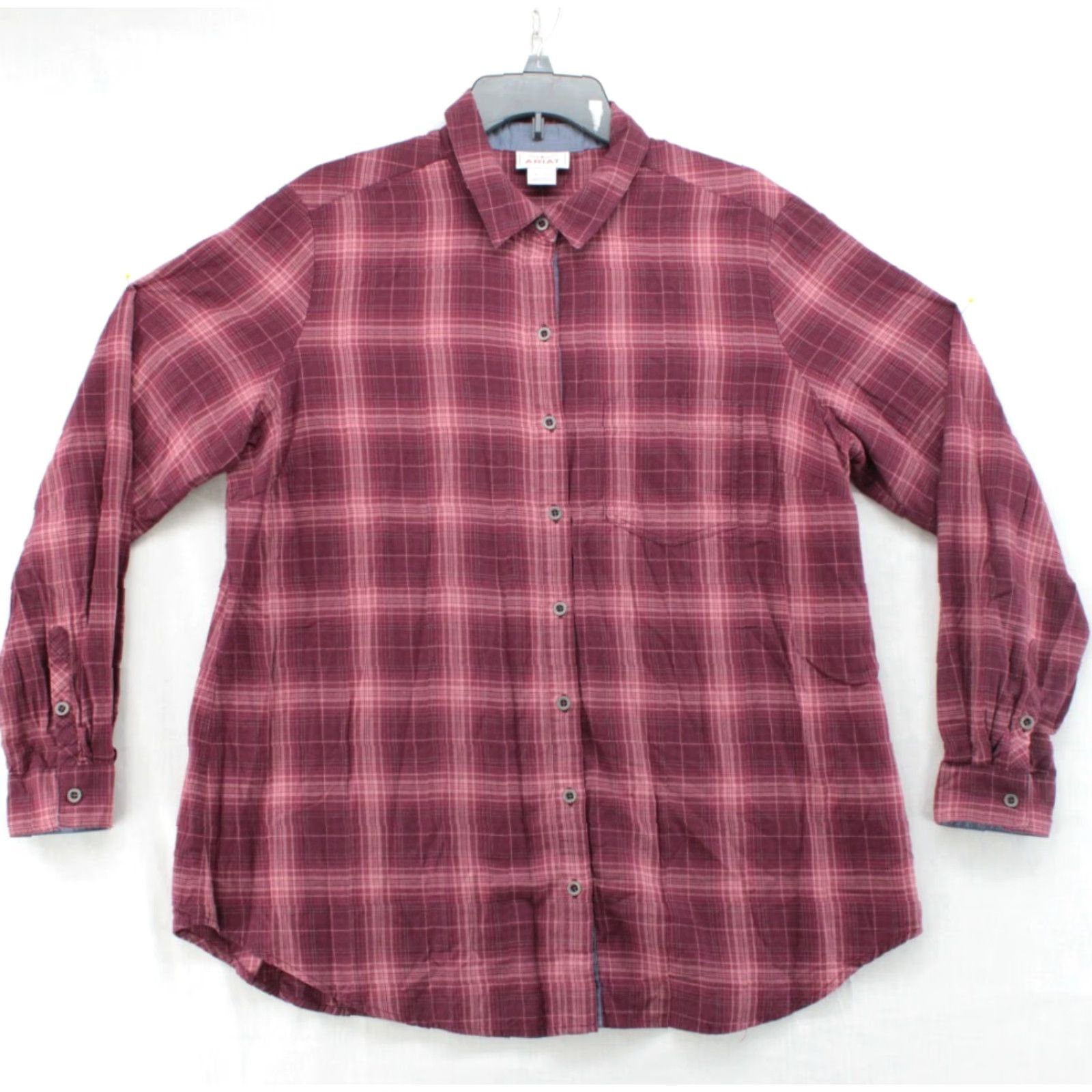 Ariat Ariat Day Dream Button Up Shirt Women's XL Red Plaid Back Button Long Sleeve Size XL / US 12-14 / IT 48-50 - 2 Thumbnail