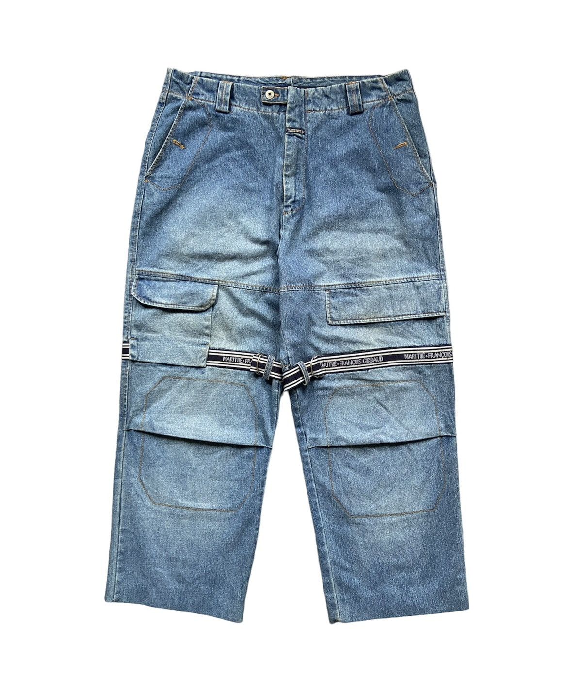 image of Marithe Francois Girbaud Baggy Cargo Denim in Blue, Men's (Size 38)