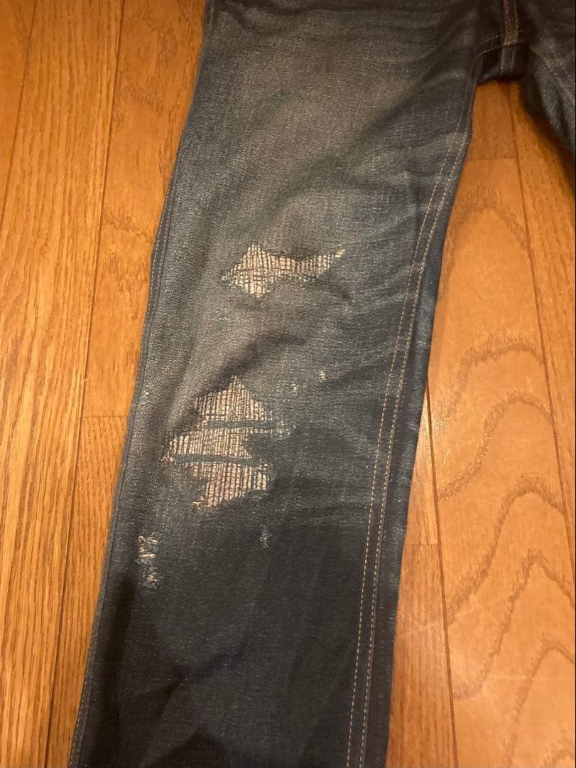 Junya Watanabe × Levi's Junya Watanabe Man x Levi's Damaged Transfer Denim Indigo S Size US 28 / EU 44 - 2 Thumbnail