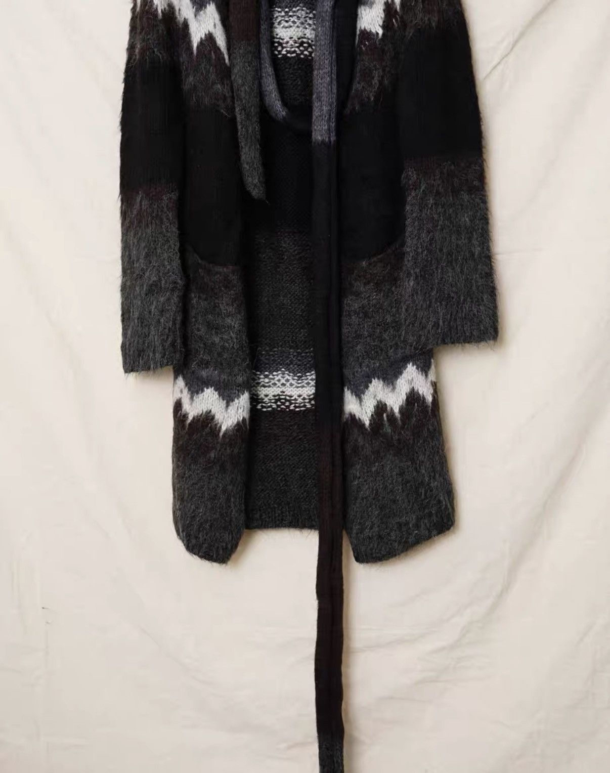 FACTOTUM Factotum Wool Blend Knit Cardigan with Scarf Detail Size US M / EU 48-50 / 2 - 6 Thumbnail