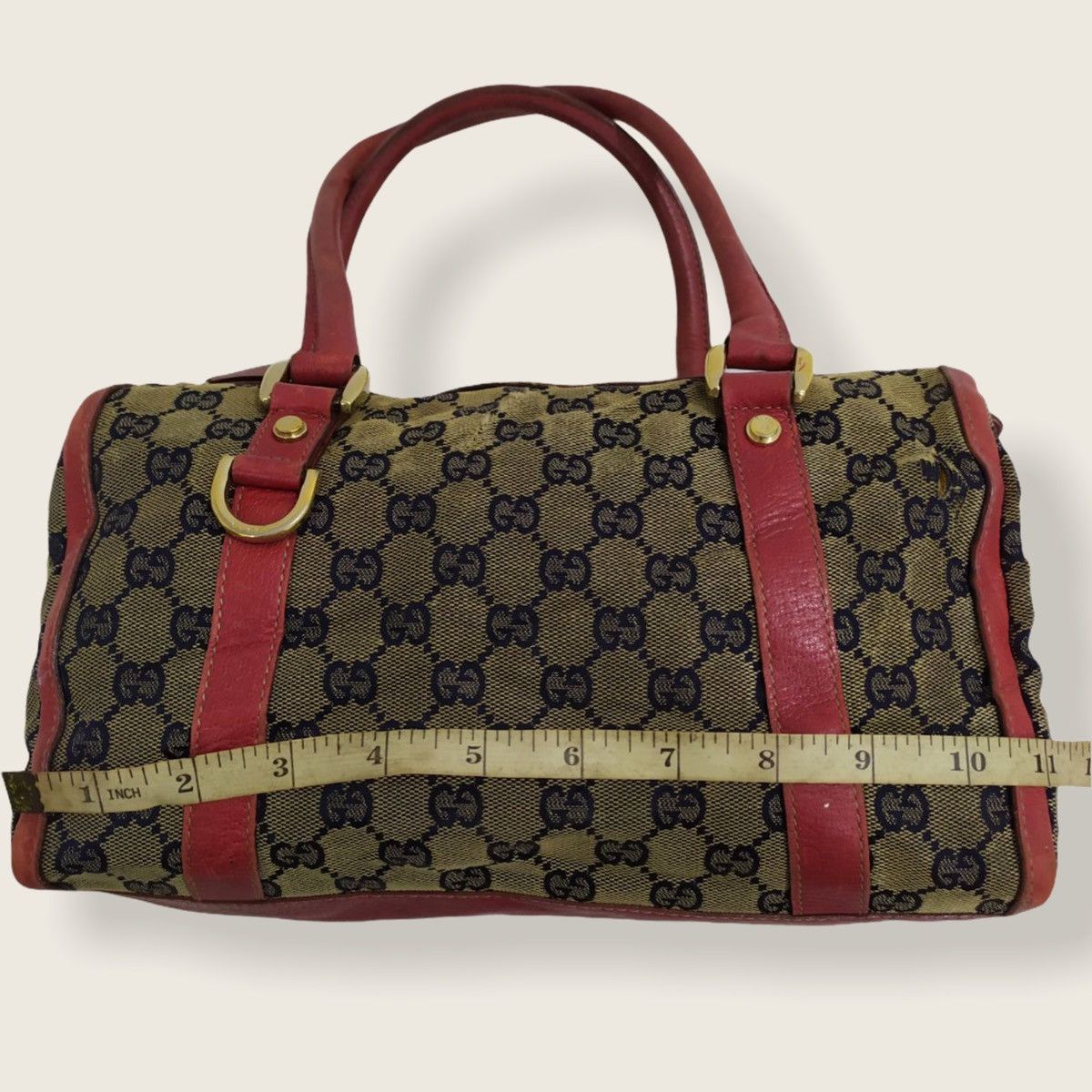 Gucci ‼️LASTDROP‼️ AUTHENTIC GUCCI GG CANVAS MINI BOSTON BAG Size ONE SIZE - 14 Thumbnail