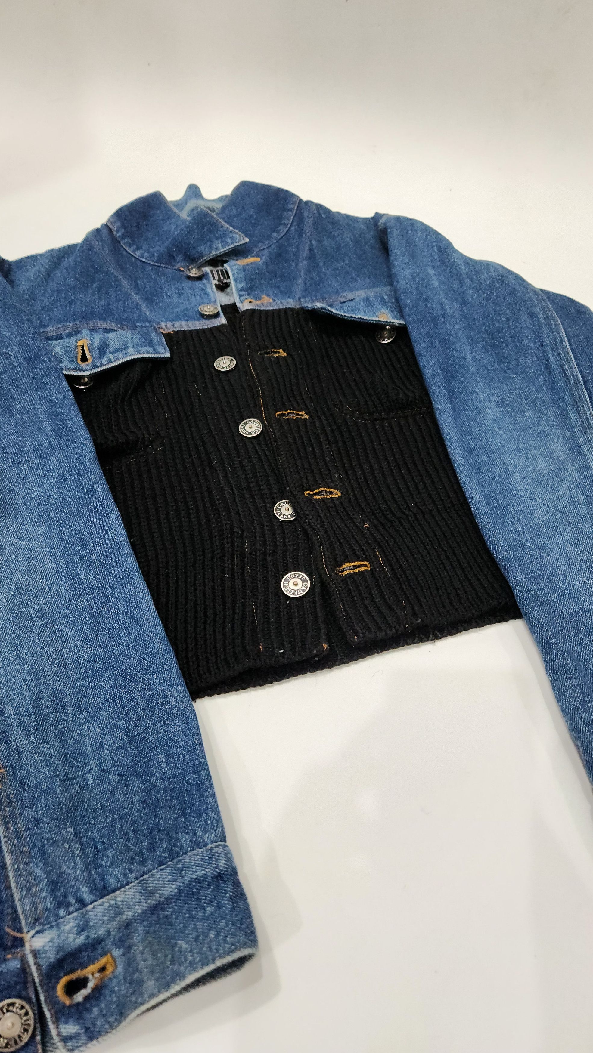 Jean Paul Gaultier JEAN PAUL GAULTIER DENIM JEANS JACKET MIX JNIT Size ONE SIZE - 6 Thumbnail