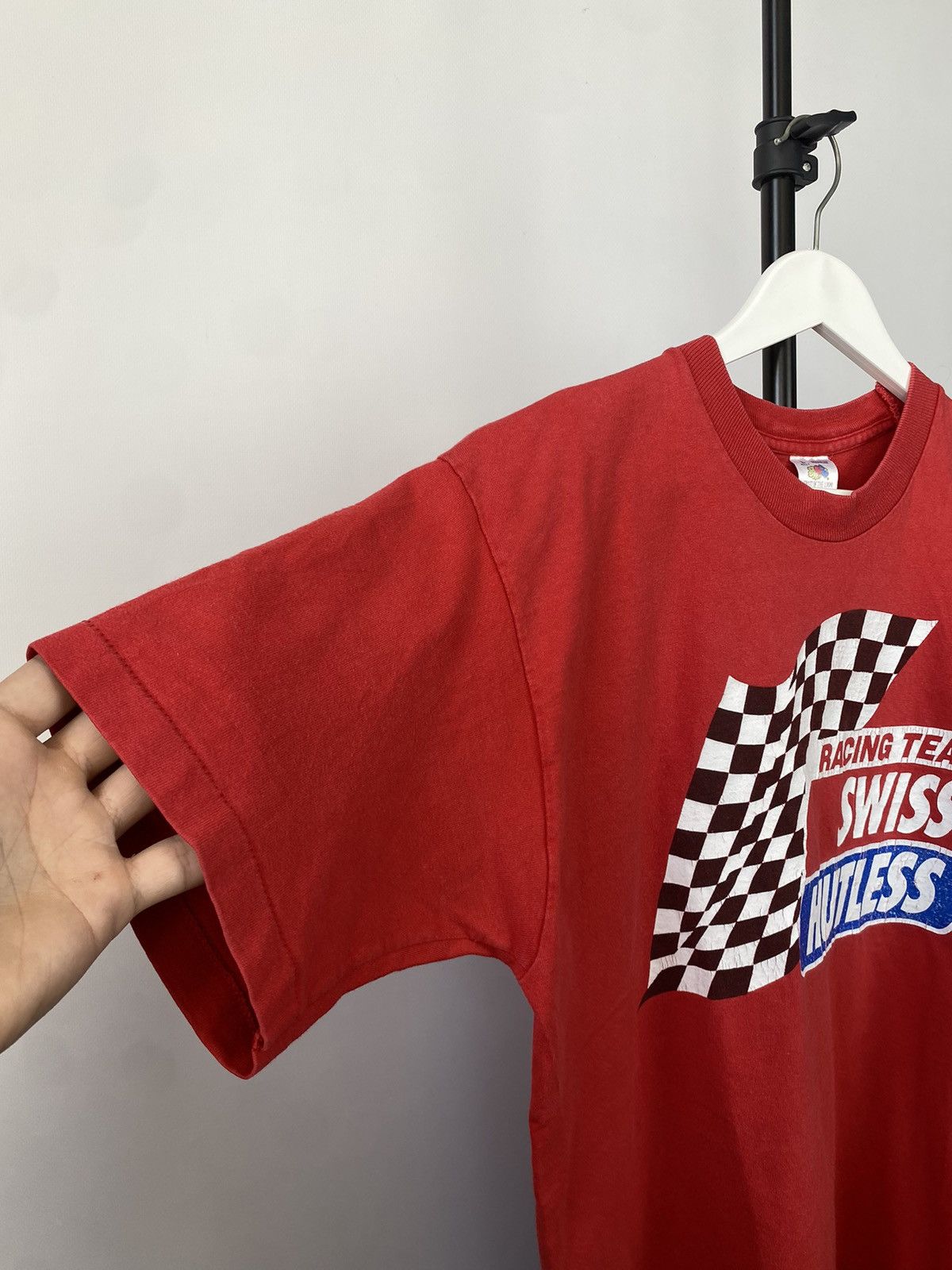 NASCAR × Vintage Racing 90s Swiss Hutless formula F1 Nascar T-Shirt Y2K Size US L / EU 52-54 / 3 - 6 Thumbnail