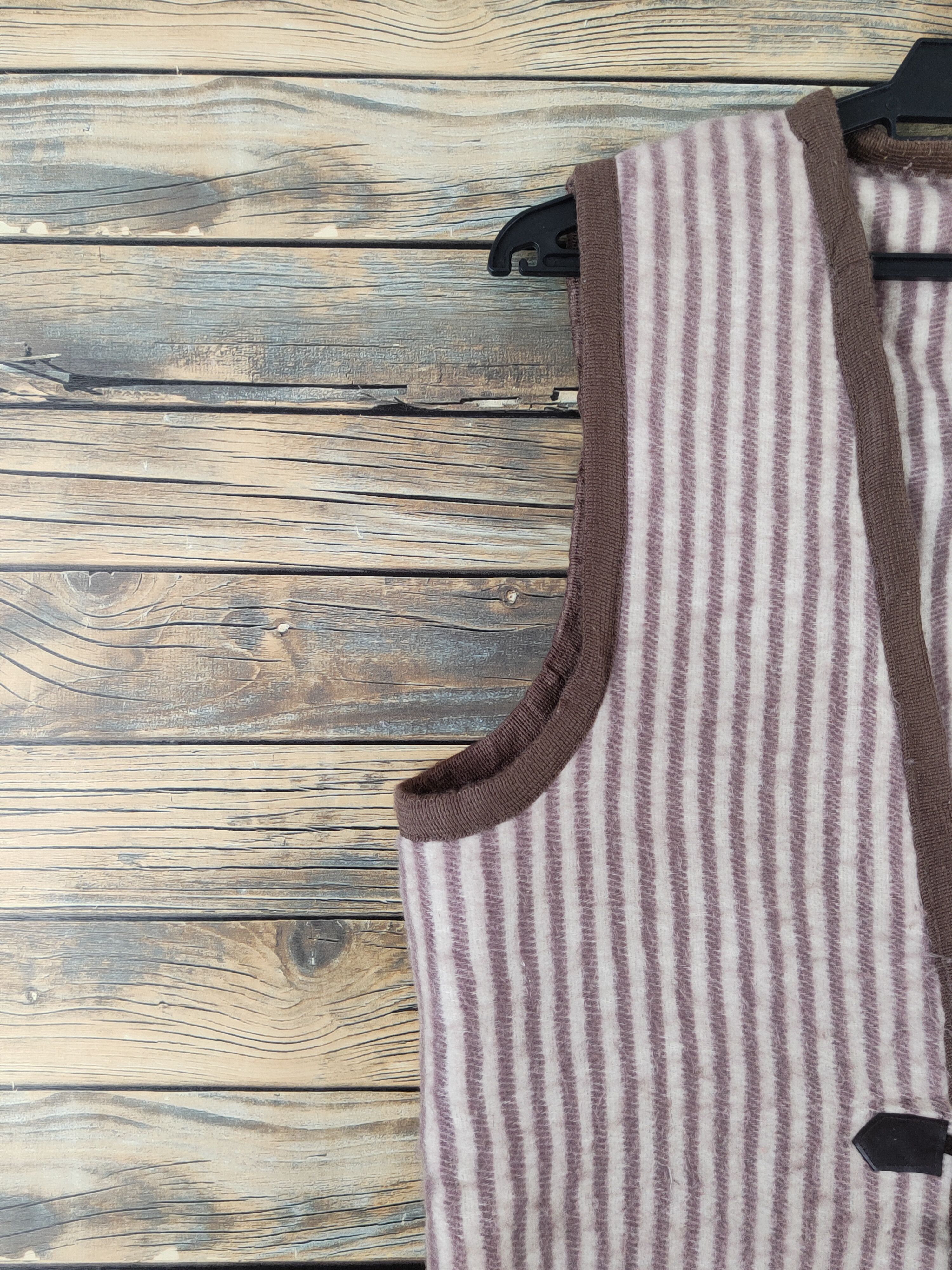 Japanese Brand × Vintage Vintage Japanese Brand Brown Stripe Wool Toggle Vests Size M / US 6-8 / IT 42-44 - 4 Thumbnail