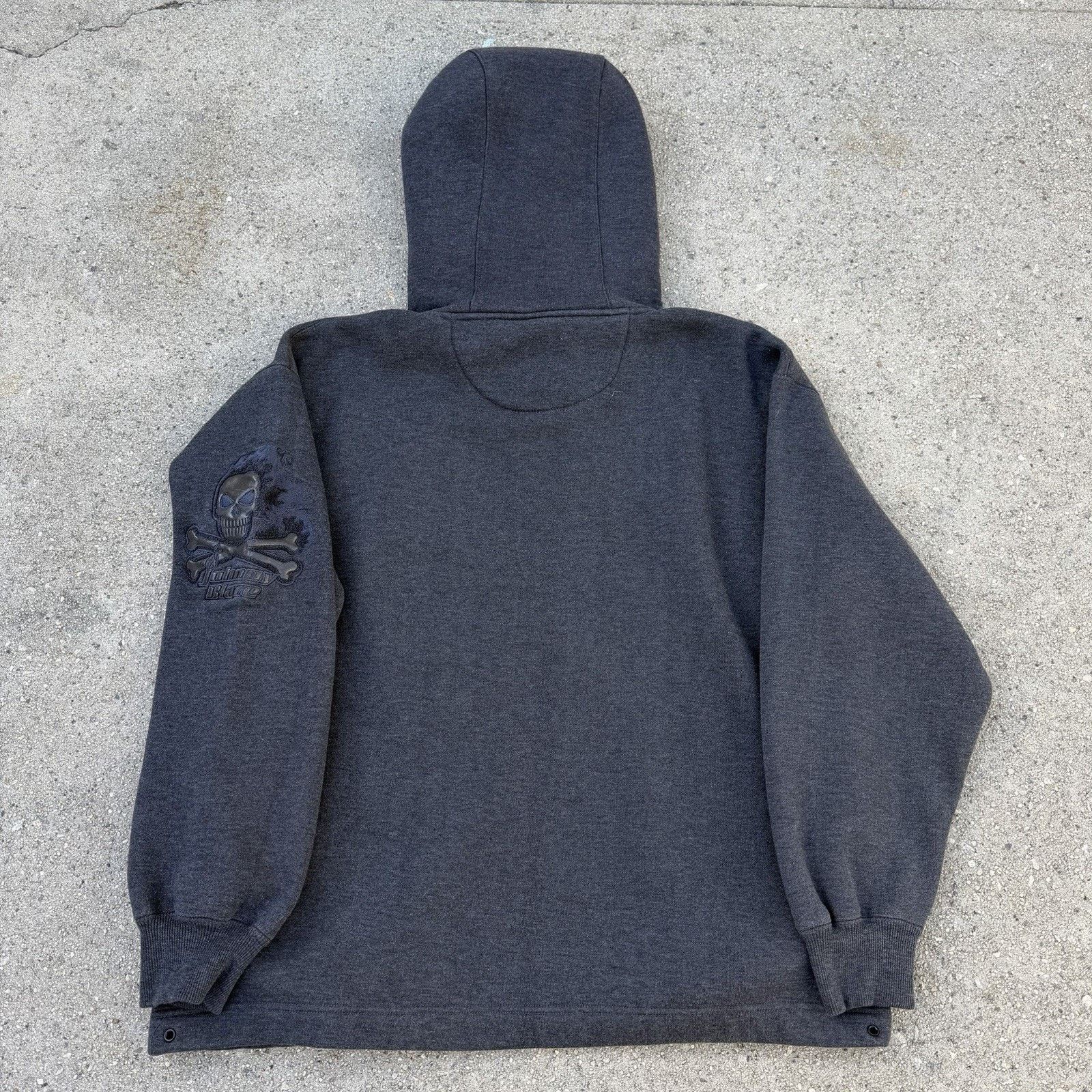 JNCO × Vintage Vintage Y2K Johnny Blaze Skull Flame Gray Charcoal Hoodie Size US XL / EU 56 / 4 - 4 Thumbnail
