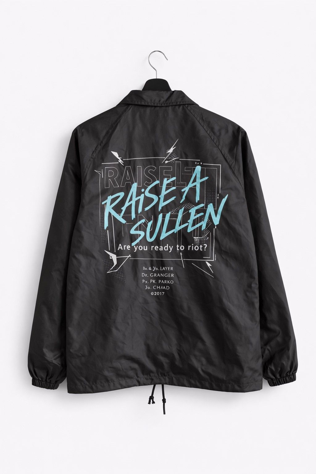 Japanese Brand Raise A Sullen Graphic Coach Jacket Black Streetwear Jacket Size US S / EU 44-46 / 1 - 1 Thumbnail