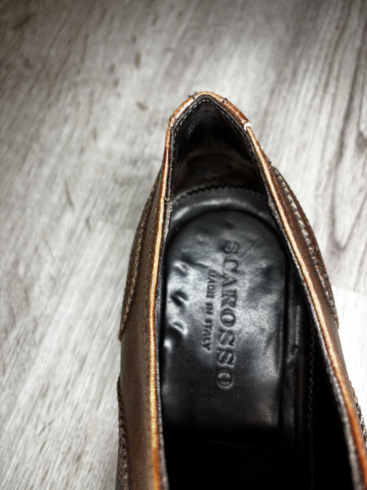 Scarosso Scarosso Brown Leather Wingtip Brogues Size EU 43 Size US 10 / EU 43 - 17 Thumbnail