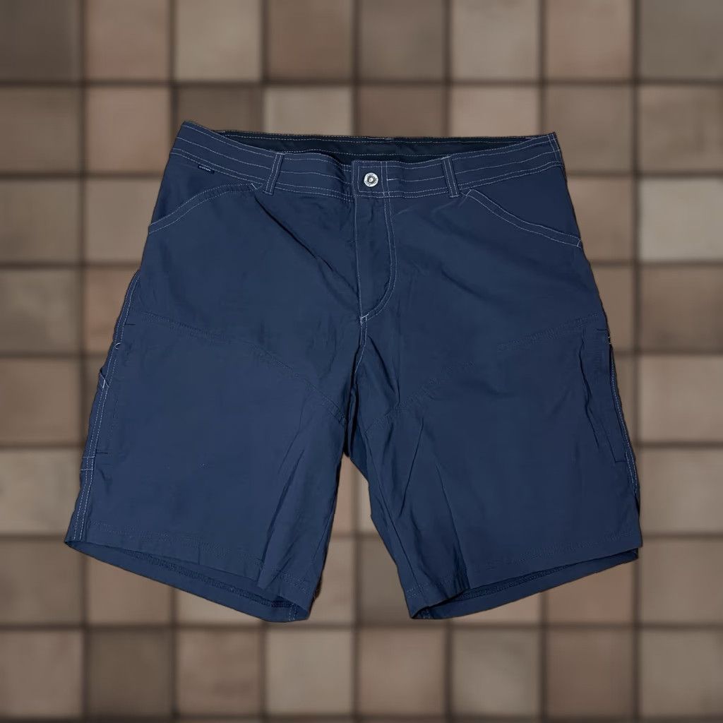 Vintage Kuhl Shorts Mens 38 Charcoal Nylon Stretch Renegade Performance Cargo Hiking Cargo Pocket Lightweight Pockets Zipper Button Flat Front Solid Gray Logo Size US 38 / EU 54 - 1 Thumbnail