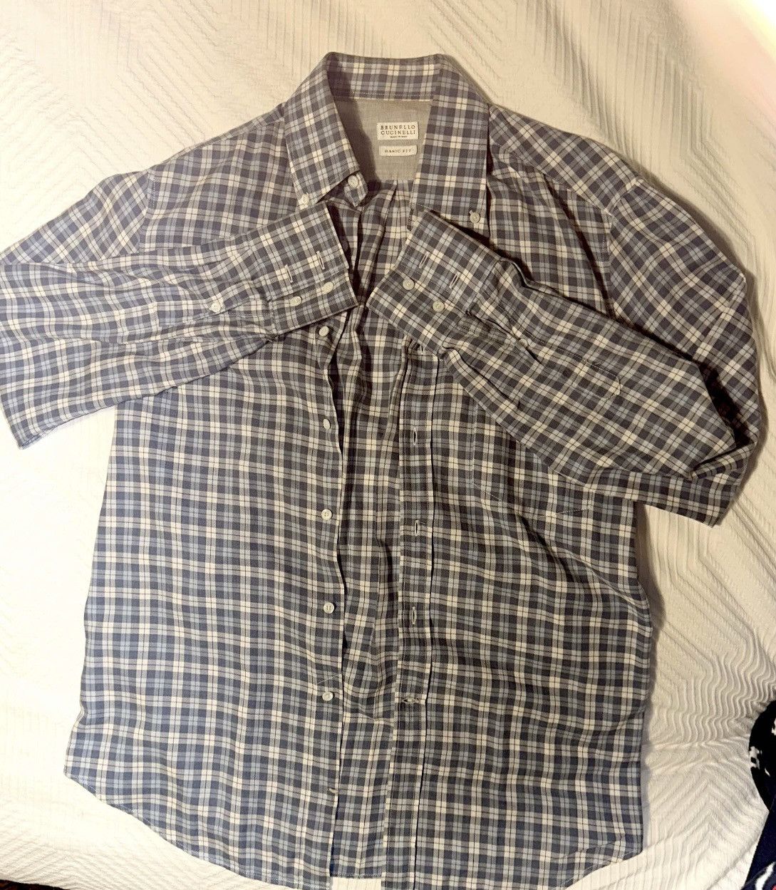 Brunello Cucinelli Brunello Cucinelli Cotton Dress Shirt Size US M / EU 48-50 / 2 - 4 Thumbnail