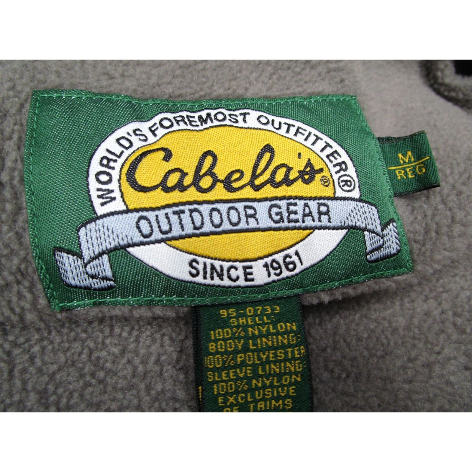 Vintage Cabela's Jacket Mens Medium Yellow Full Zip Fleece Lined Nylon Polyester Pockets Outdoor Hiking Travel Windbreaker All Seasons Size US M / EU 48-50 / 2 - 2 Thumbnail