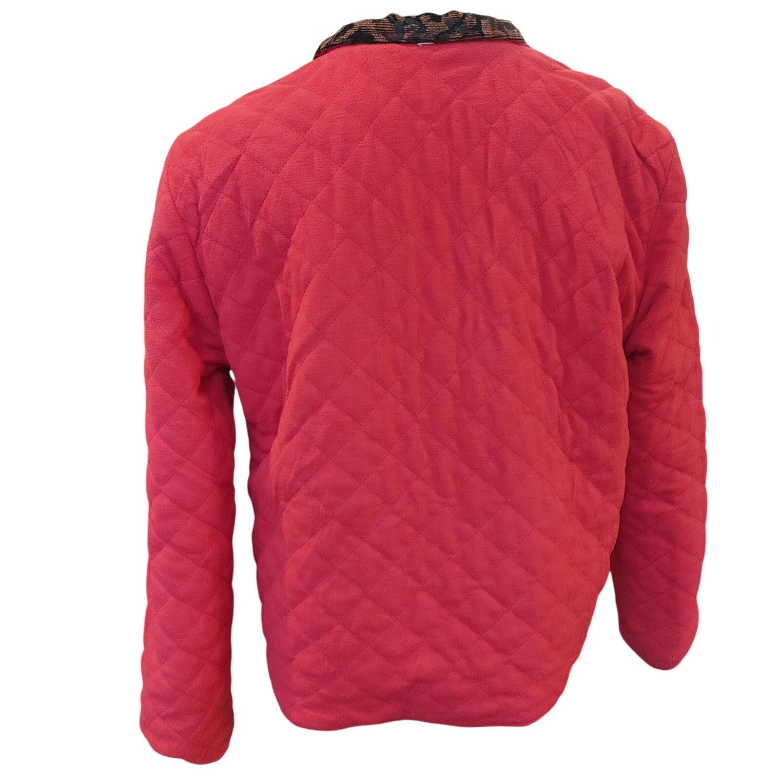 Other Chico's Women's 1 Reversible Red/Black/Gold Abstract Coat Size XL / US 12-14 / IT 48-50 - 4 Thumbnail