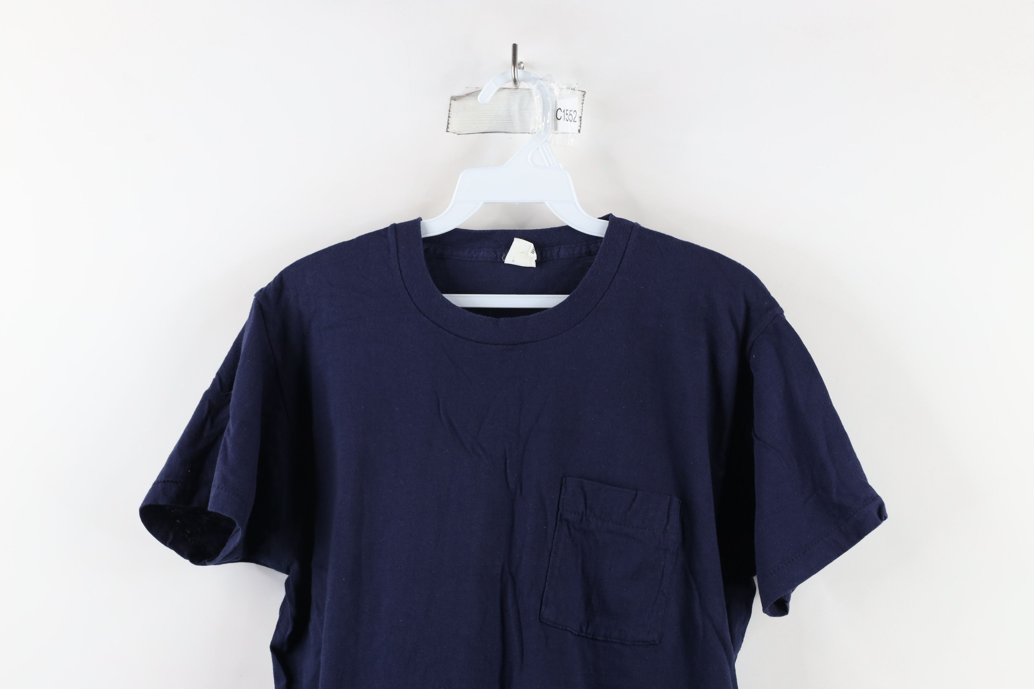 Vintage Vintage 90s Streetwear Short Sleeve Pocket T-Shirt Cotton Size US XL / EU 56 / 4 - 2 Thumbnail