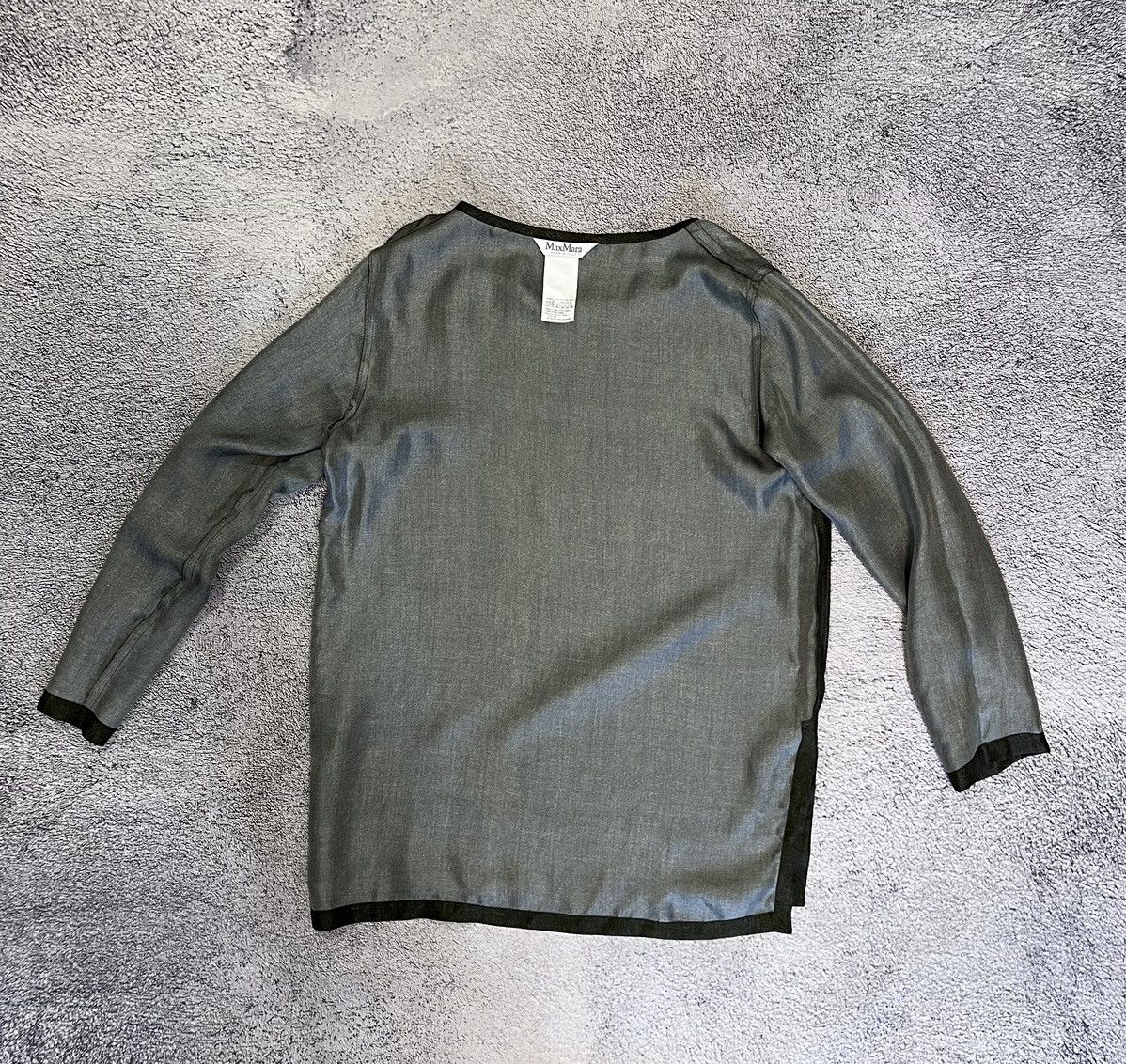 Max Mara Max Mara 100% Silk Blouse Dark Olive IT 46 Italy Elegant Top Size L / US 10 / IT 46 - 15 Thumbnail