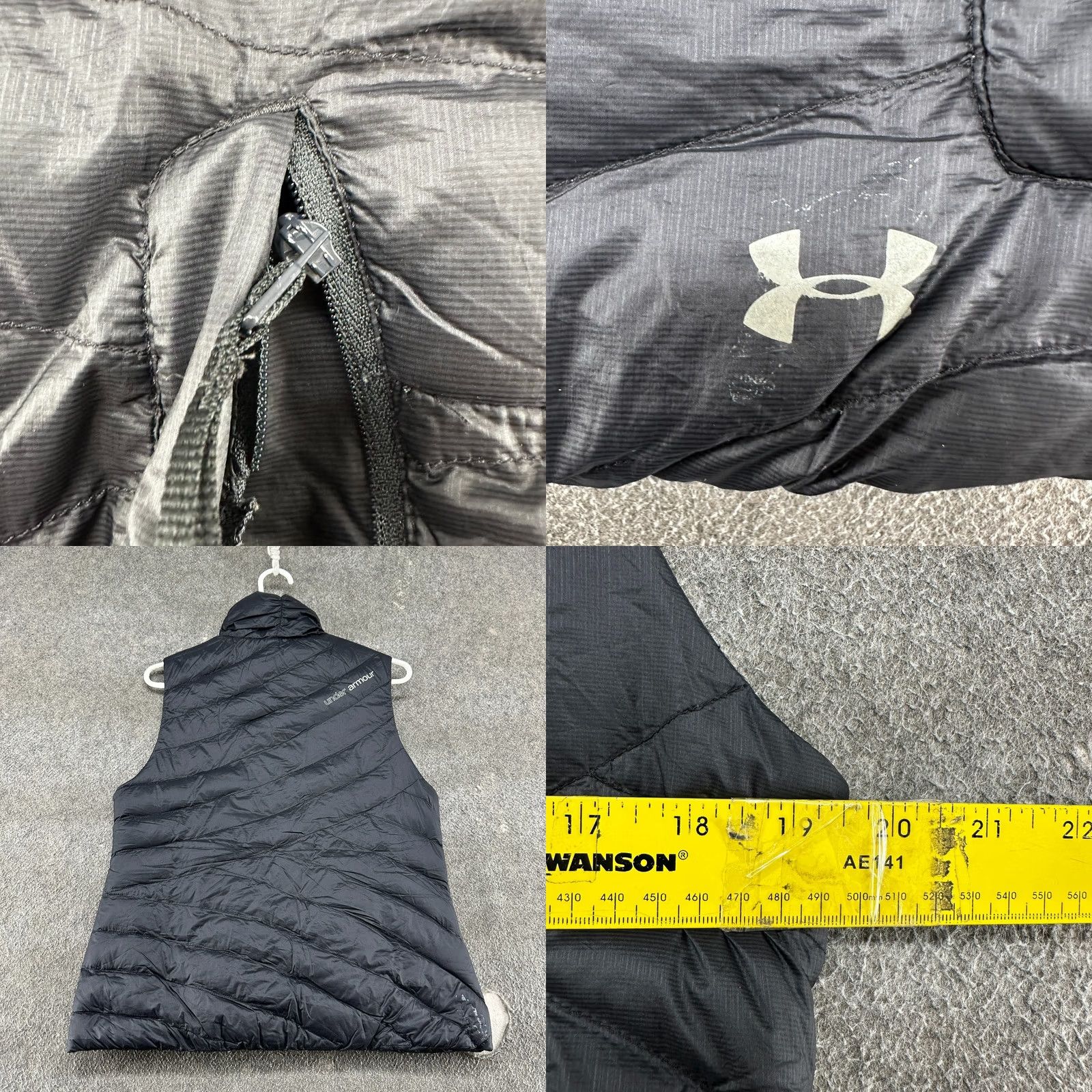Under Armour Under Armour Vest Womens M Black Puffer Full Zip Coldgear Infrared Primaloft Vest Jacket Sleeveless Mid-Length Black Womens RegularSize Size M / US 6-8 / IT 42-44 - 8 Thumbnail