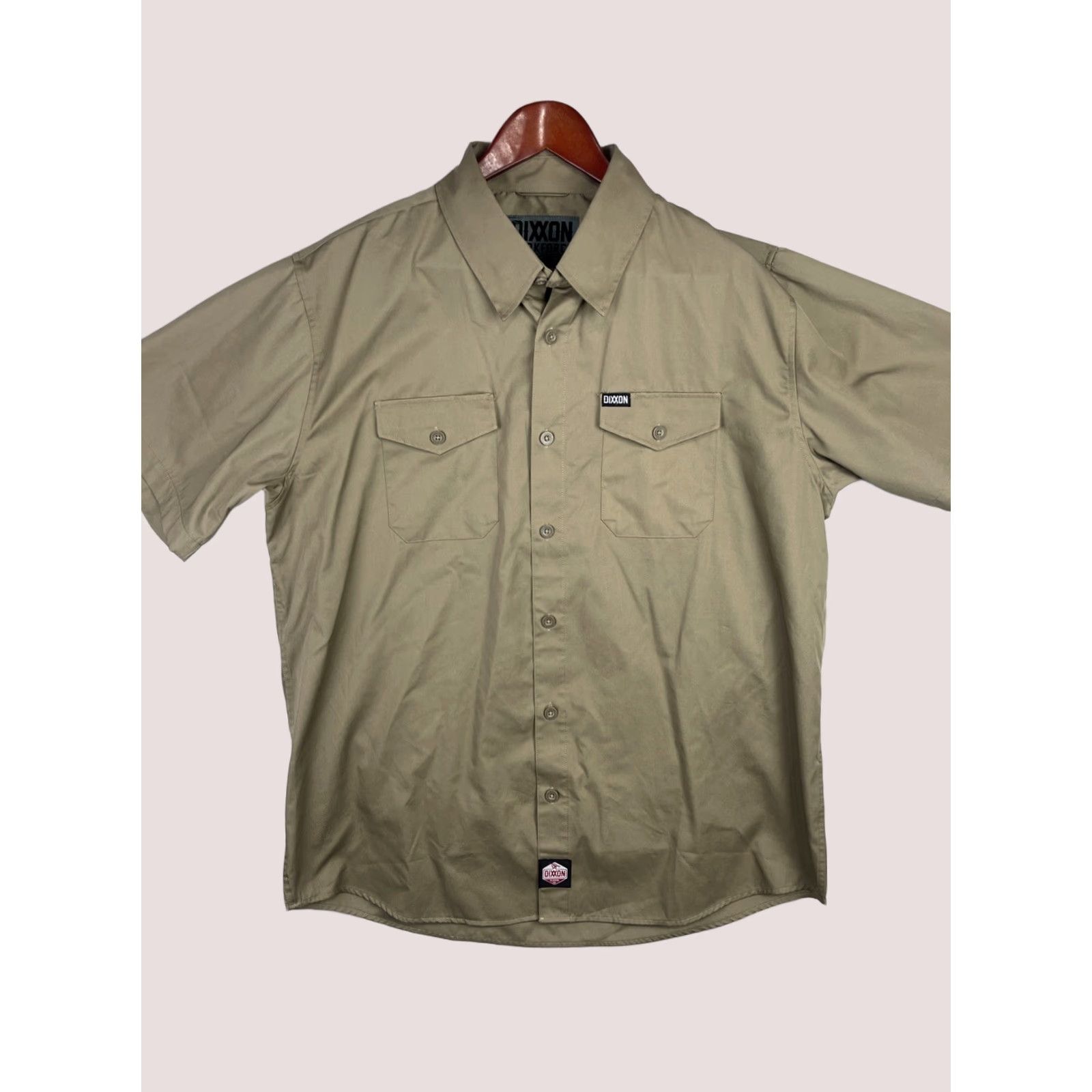 Vintage Dixxon Shirt XL Khaki Short Sleeve Button-Up D-Tech Workforce Form and Function Button-Up Shirt Mens Size US XL / EU 56 / 4 - 1 Thumbnail