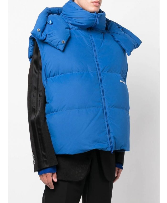 Off-White o1gr1nt1124 Bounce Hooded Down Vest in Peacock Size US L / EU 52-54 / 3 - 4 Thumbnail