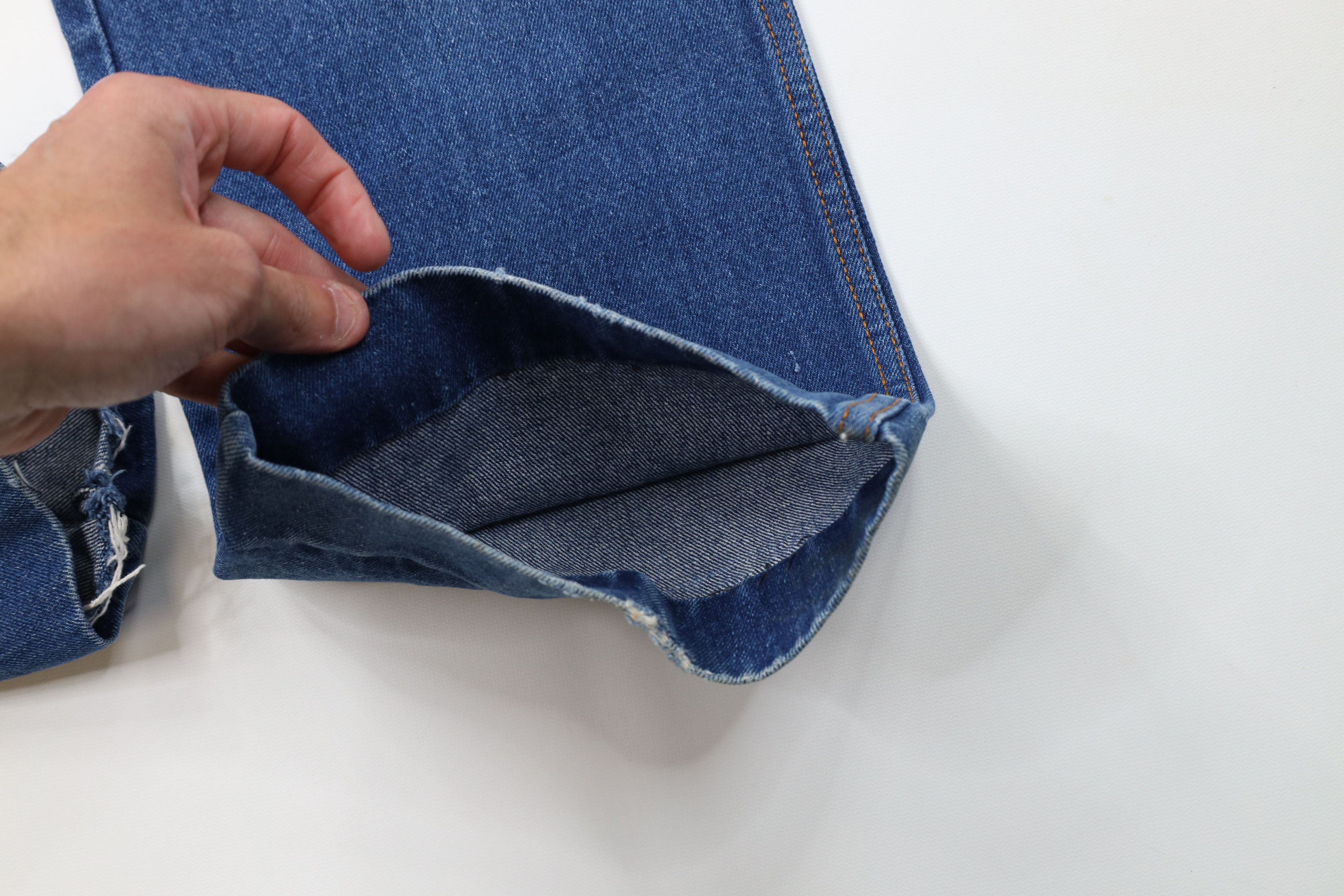 Vintage Vintage 90s Streetwear Flared Wide Leg Denim Jeans Blue Size US 34 / EU 50 - 8 Thumbnail