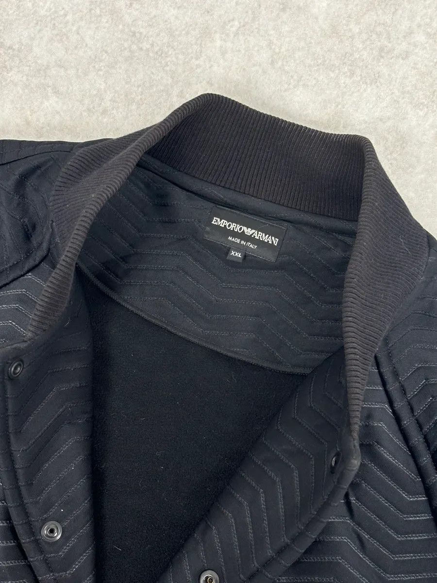 Emporio Armani A2013 Emporio Armani Black Patterned Bomber Jacket Size US L / EU 52-54 / 3 - 8 Thumbnail