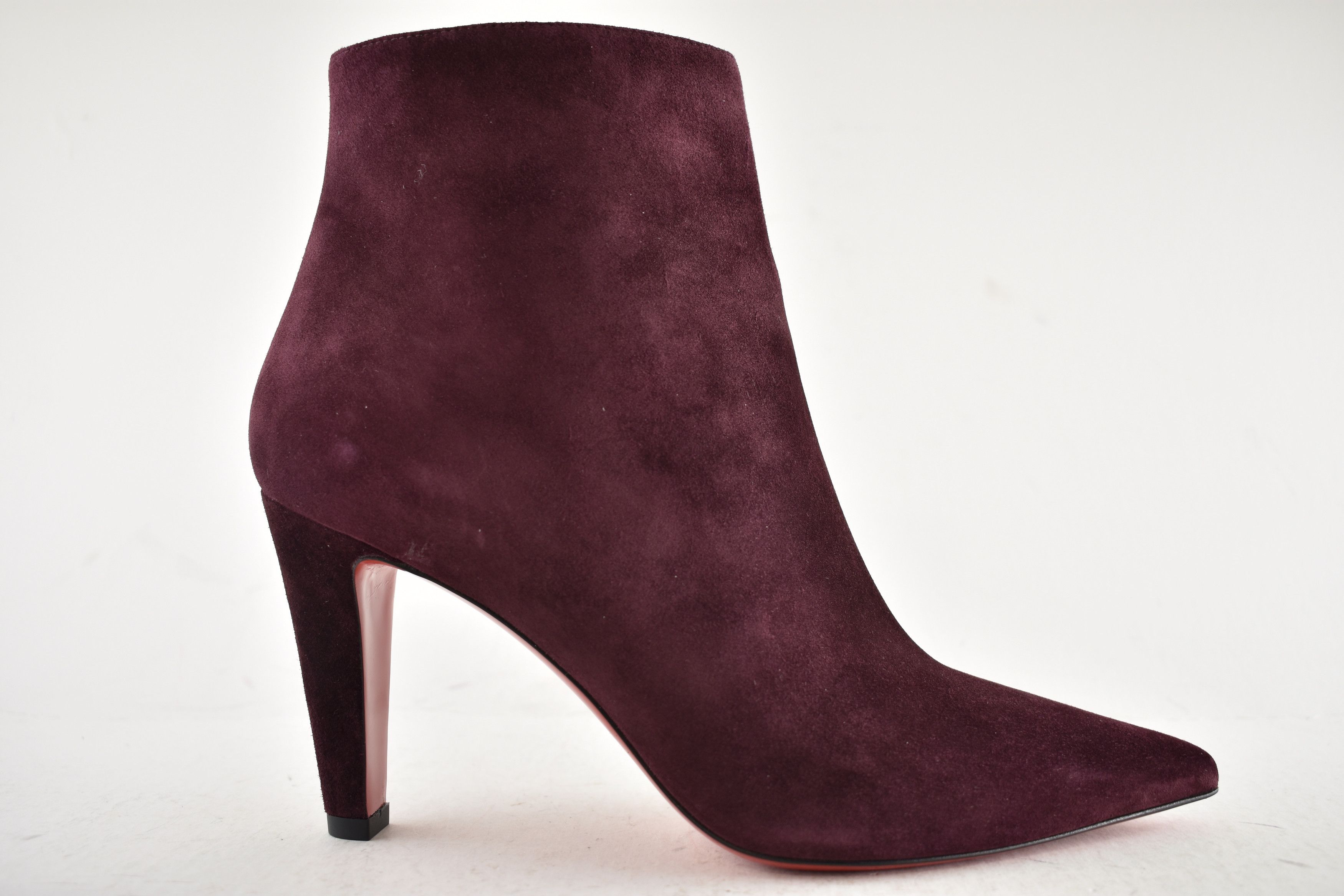 Christian Louboutin Vibella Booty 85 Amara Burgundy Red Pointed Heel Bootie 41 Size US 11 / IT 41 - 2 Thumbnail