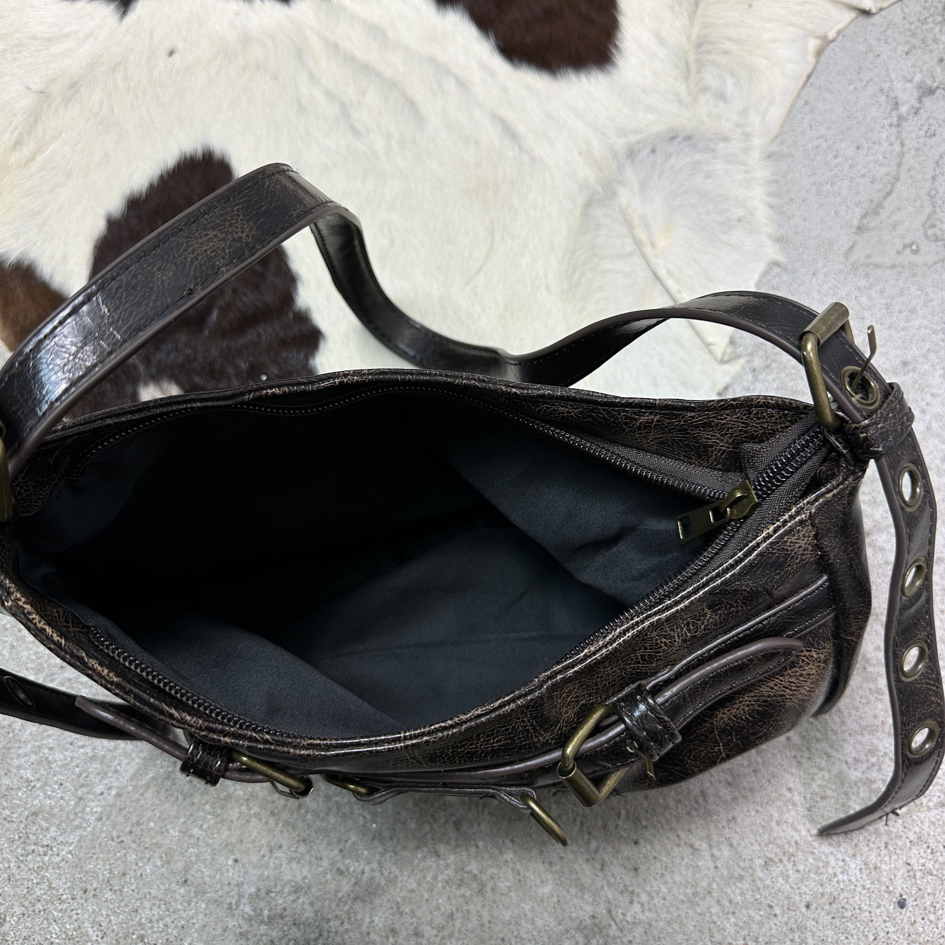 Vintage Vintage Avant Garde Grunge Washed Shoulder Bag Y2K Size ONE SIZE - 6 Thumbnail