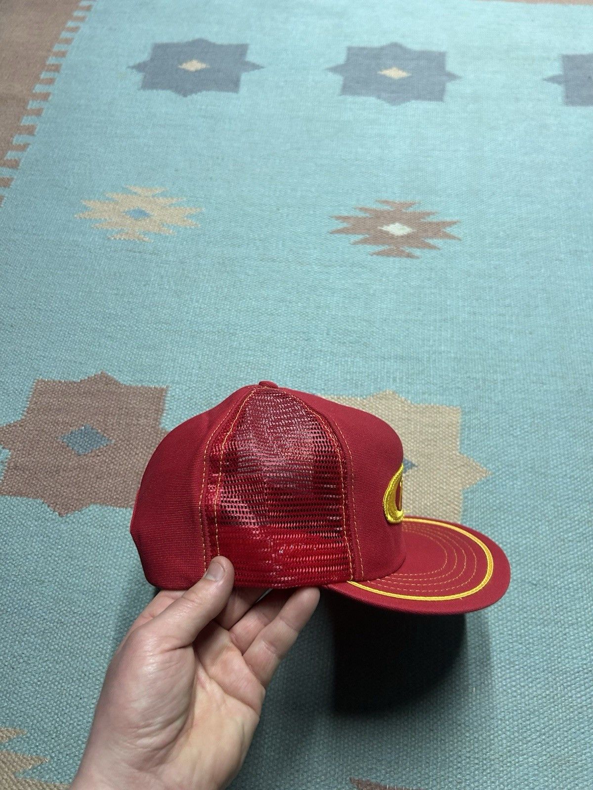 Vintage Vtg trucker hat Pierce manufacturing patch made USA 2 tone Size ONE SIZE - 8 Thumbnail