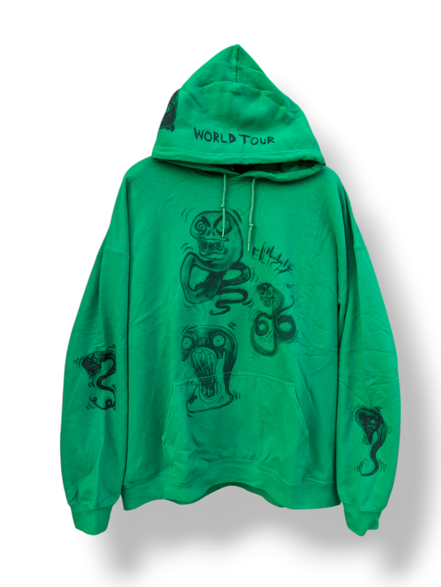 Tour Hoodie Billie Eilish Neon Green Hoodie Rare ?Billie Eilish