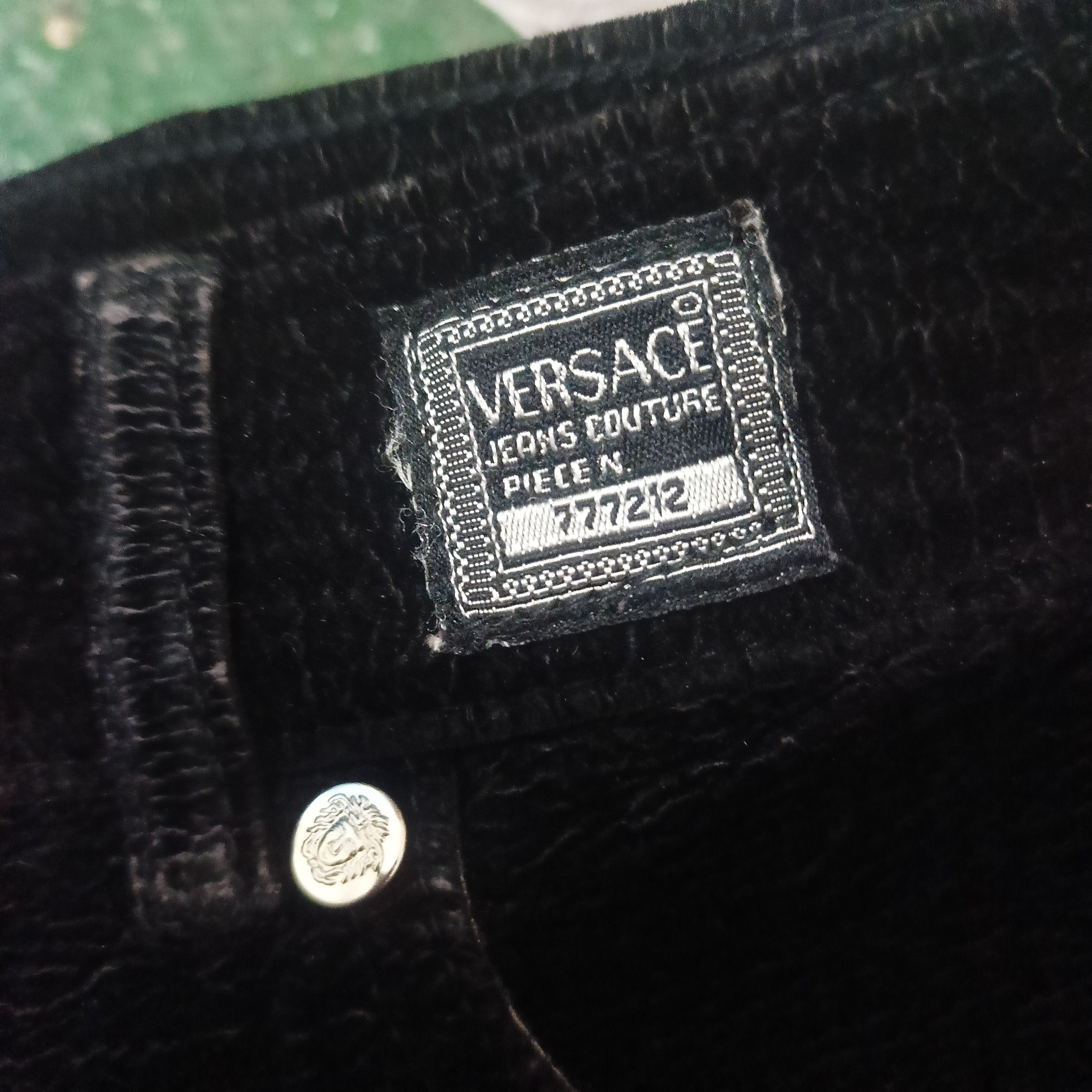 Versace × Versace Jeans Couture × Vintage Versace Jeans Couture Super Black Velvet Pants Size US 29 - 4 Thumbnail