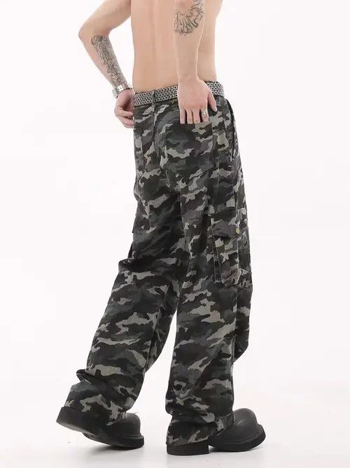 Japanese Brand Etsuko x Ishii Camouflage High Street Vintage Casual Pants Size US 30 / EU 46 - 2 Thumbnail