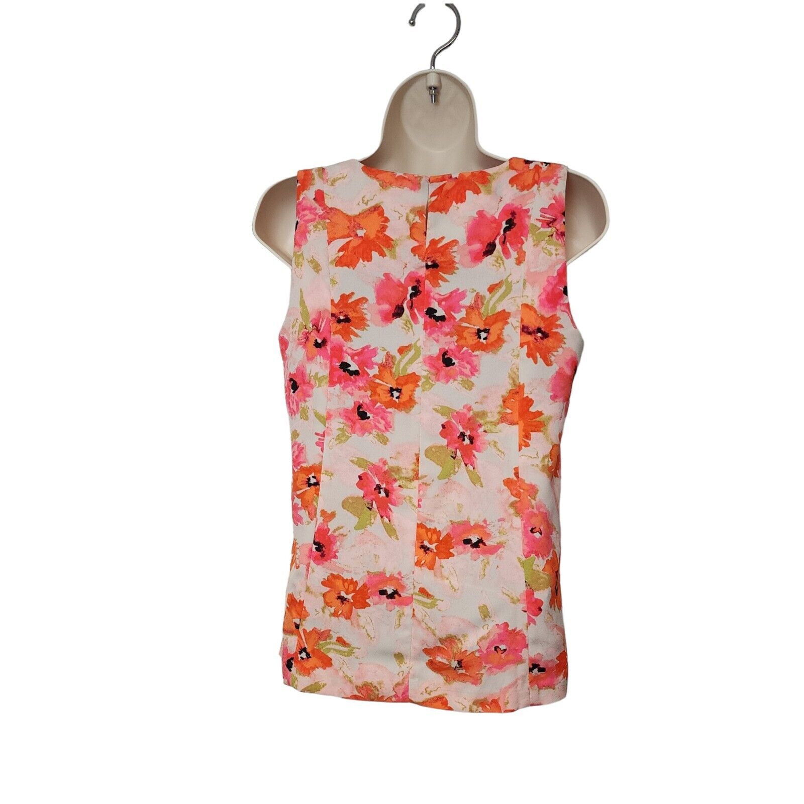 Ann Taylor ANN TAYLOR LOFT Bright Floral Blouse XXS Poppy Keyhole Close Size XXS / US 00 / IT 34 - 3 Thumbnail