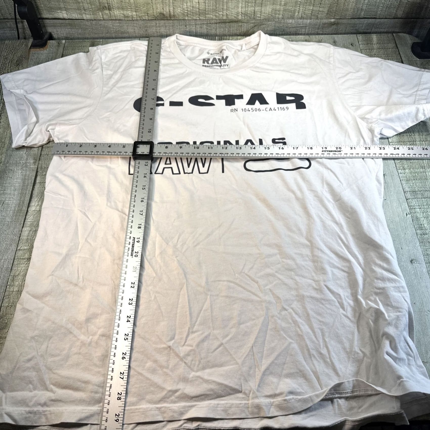 G-Star VINTAGE G-Star Raw T-shirts Logo 00s Y2K USA Style Band Tee Trashed Ugly White 2XL Adult Size US XXL / EU 58 / 5 - 4 Thumbnail
