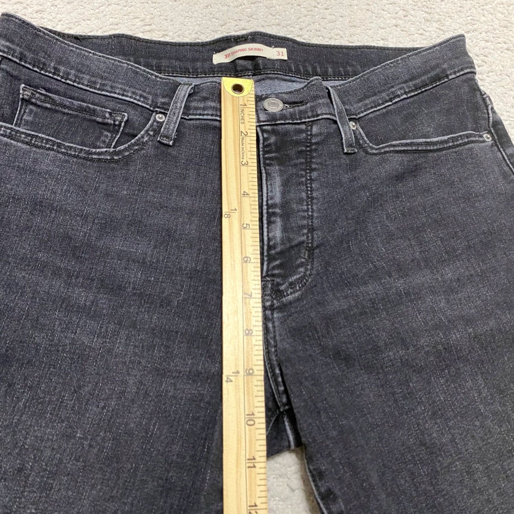 Levi's VINTAGE Levis Womens Jeans sz 31 Gray Dark Wash Denim Shaping Skinny Leg Mid Rise Size 24" / US 00 / IT 34 - 4 Thumbnail
