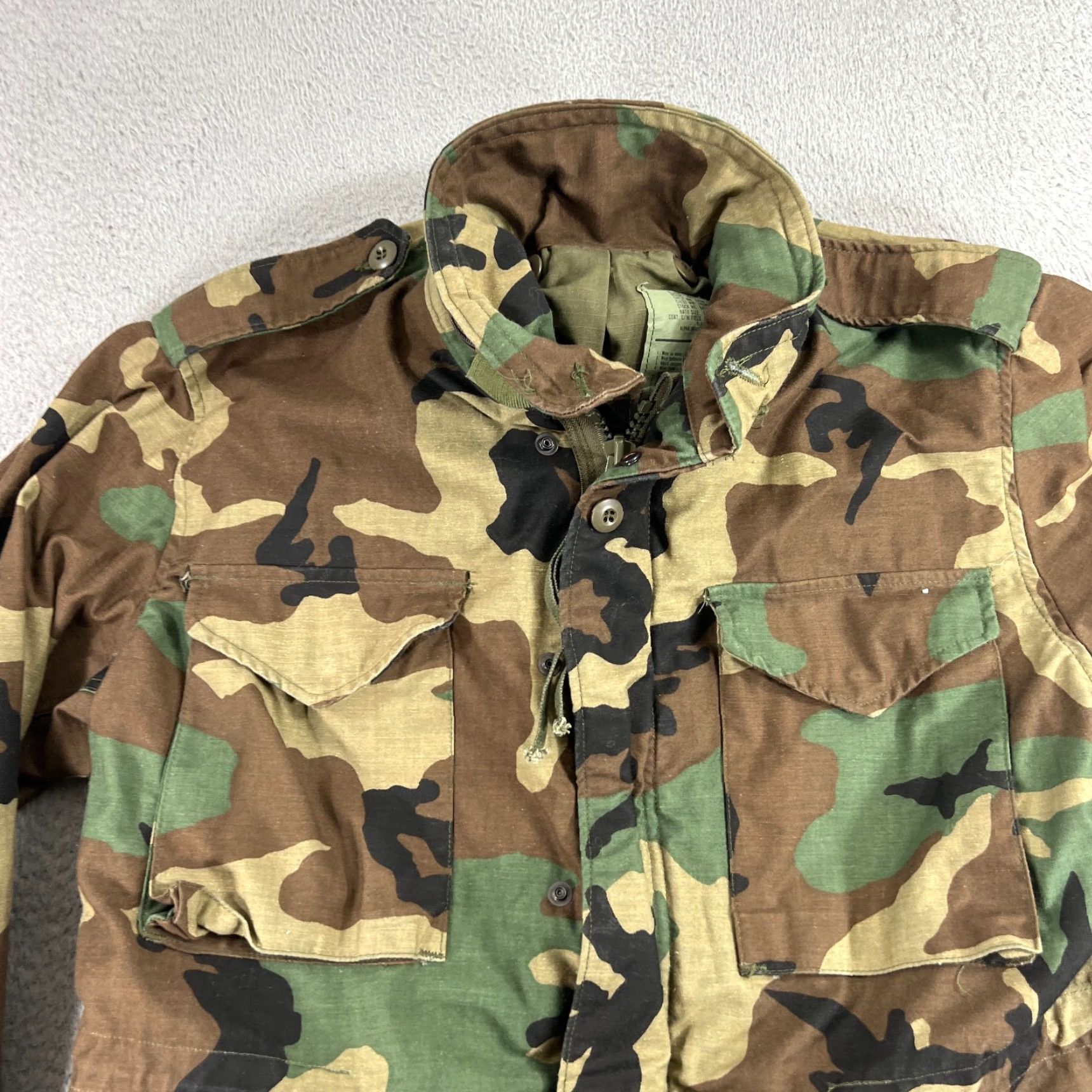 Alpha Industries VINTAGE Alpha Industries Field Jacket Coat M65 Woodland Camo Medium Reg Military Size US M / EU 48-50 / 2 - 2 Thumbnail