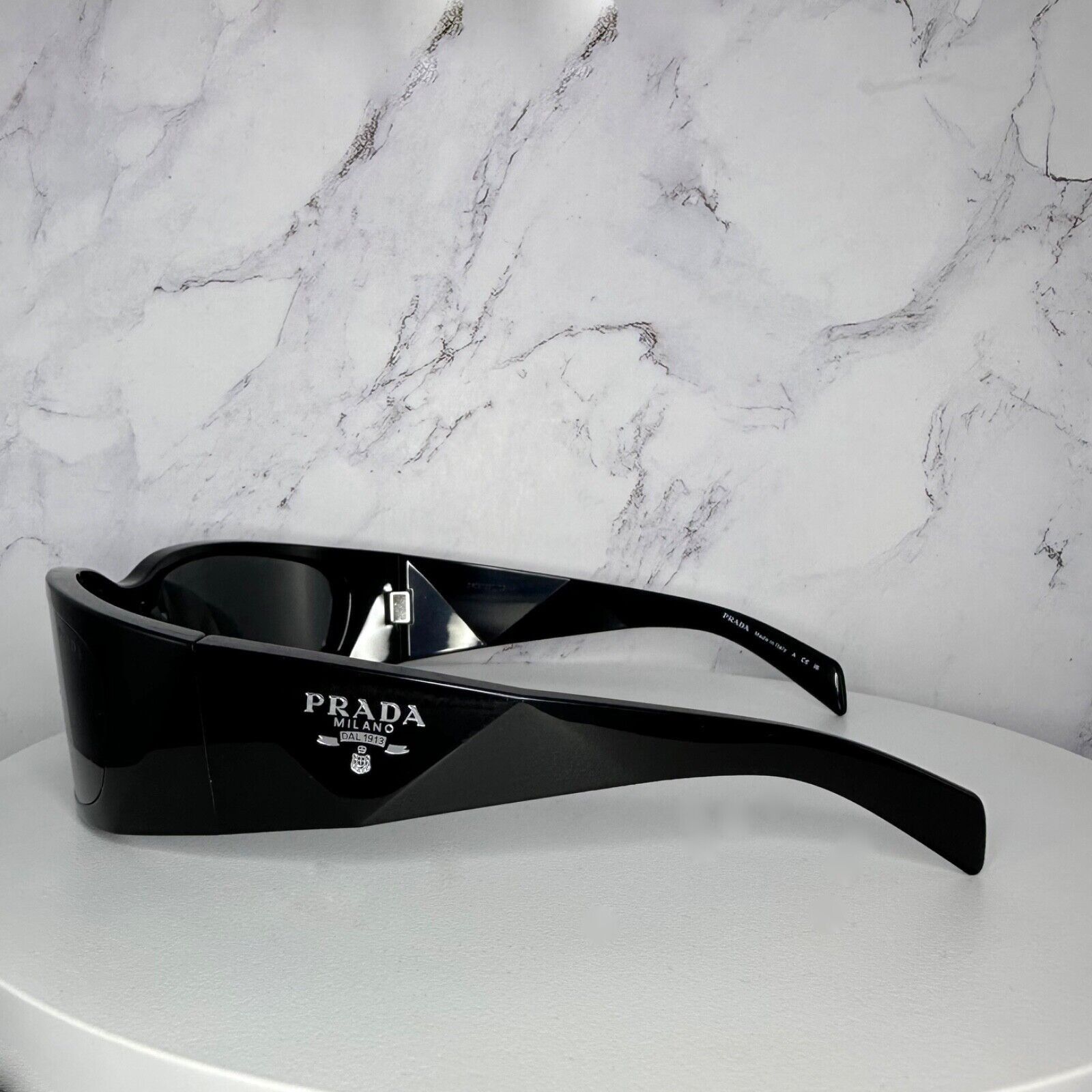 Prada New Prada Sunglasses Black Symbole Logo Wrap Size ONE SIZE - 5 Thumbnail