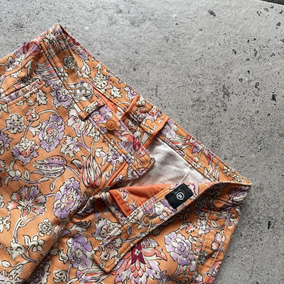 Bogner Bogner Womens Orange Floral Paisley Print Chino Shorts Size 34" / US 12 / IT 48 - 3 Thumbnail