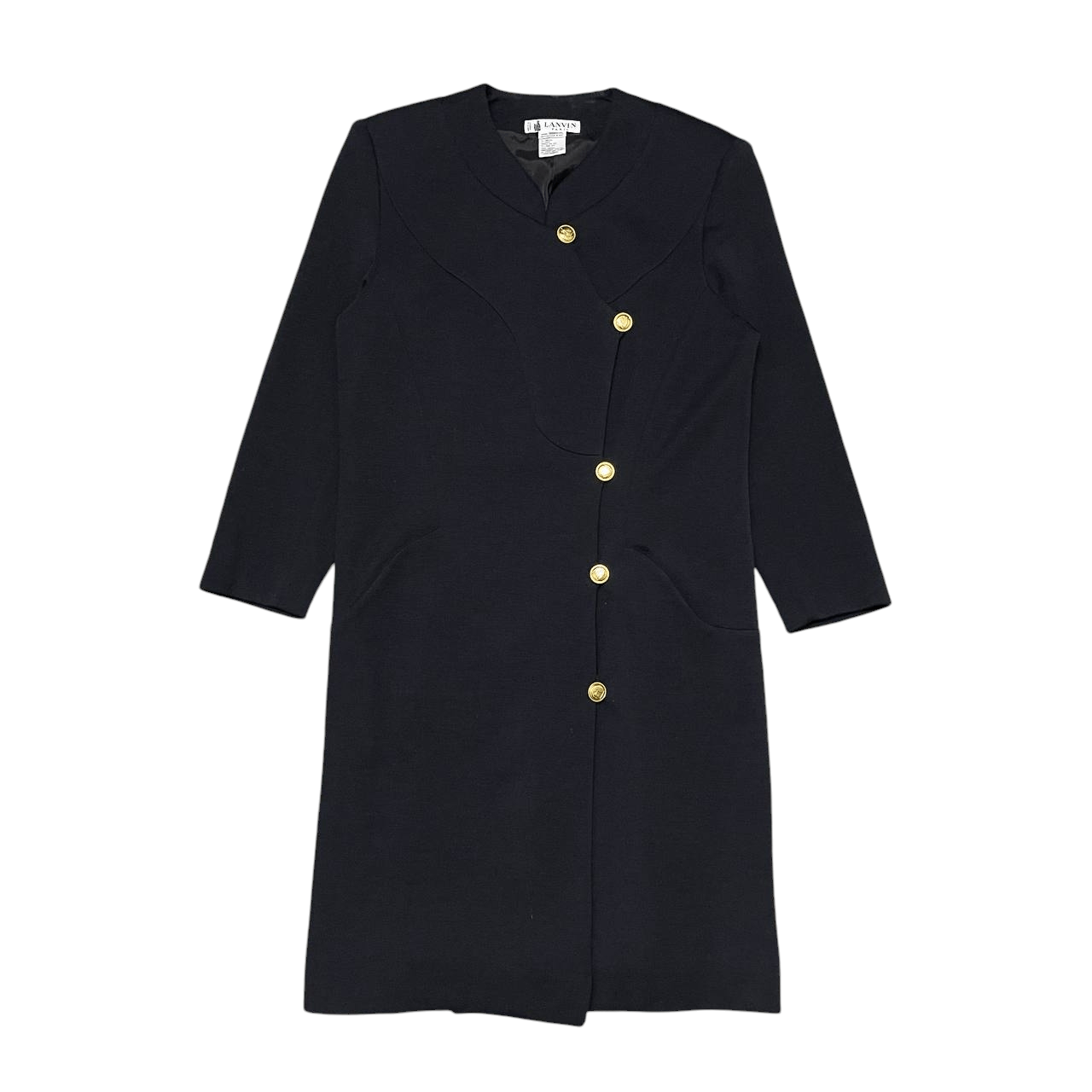 Lanvin Vintage Lanvin Paris Wool Gold Button Coat Size M / US 6-8 / IT 42-44 - 1 Thumbnail